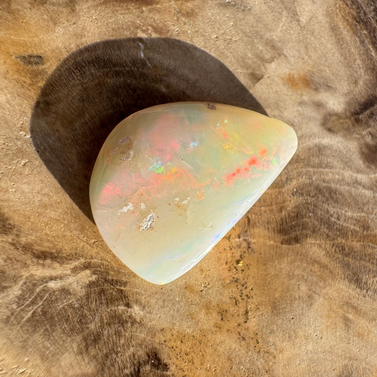 2.8ct Coober Pedy White Opal | Solid Australian Opal | Hand-Cut