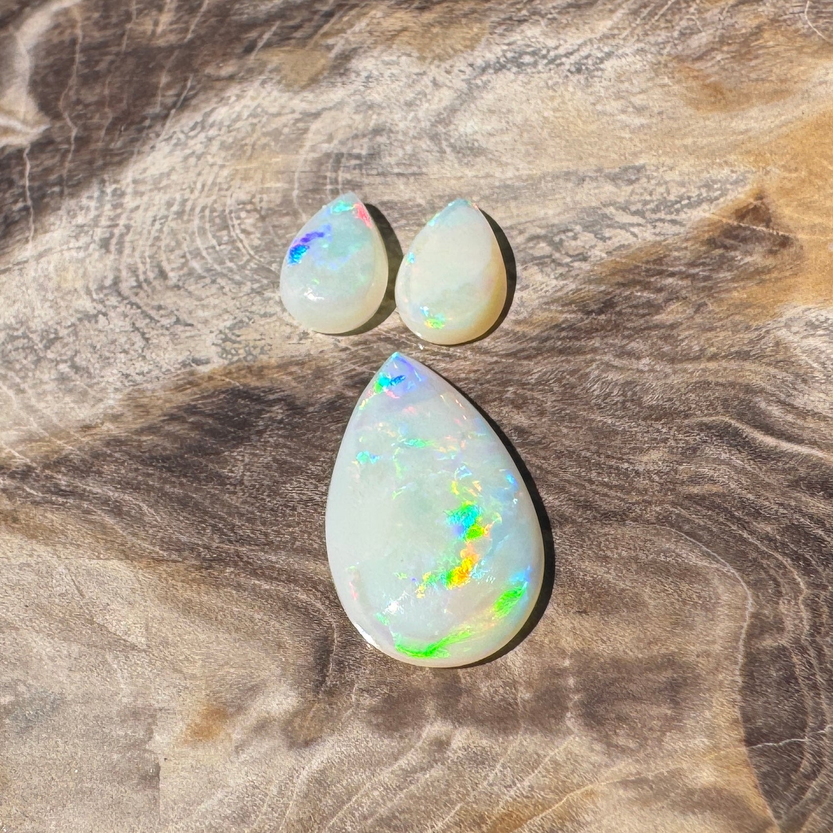 2.8ct Hand - cut Solid Coober Pedy Opal Parcel