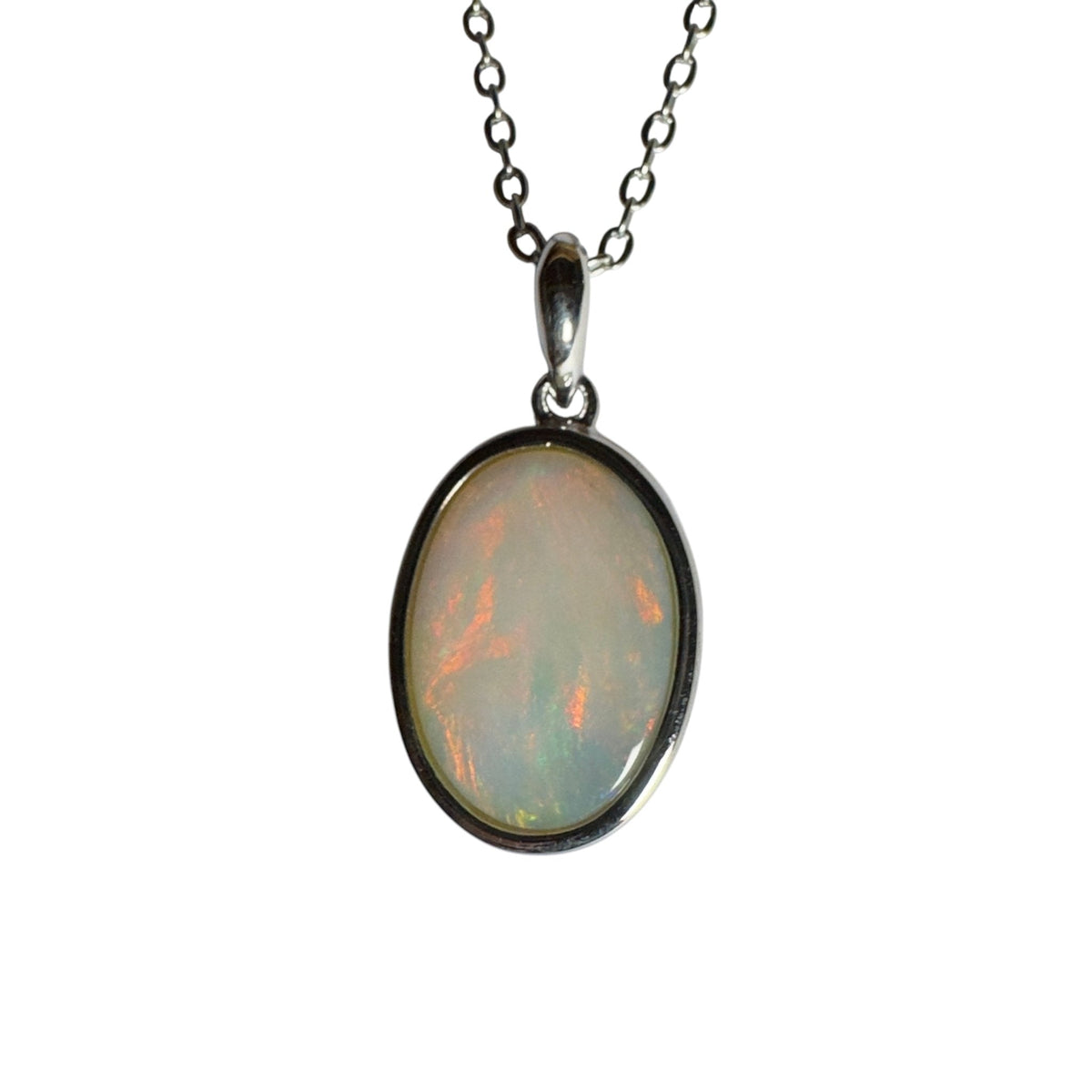 2.9ct Coober Pedy Opal Pendant Necklace ~ 'Karijini Sun' | 925 Sterling Silver | Solid Australian Opal