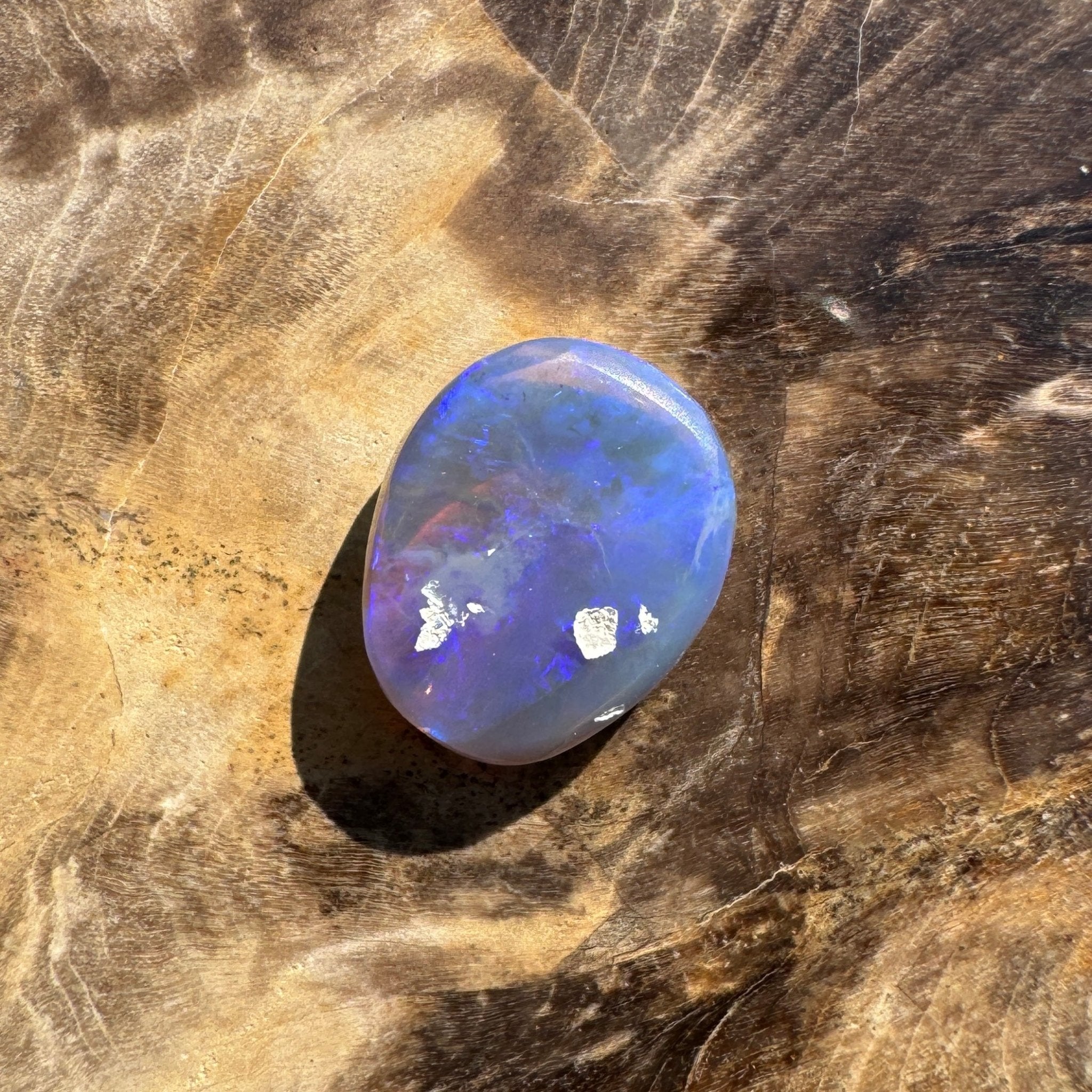 2.9ct Hand - cut Solid Lightning Ridge Semi Black Opal
