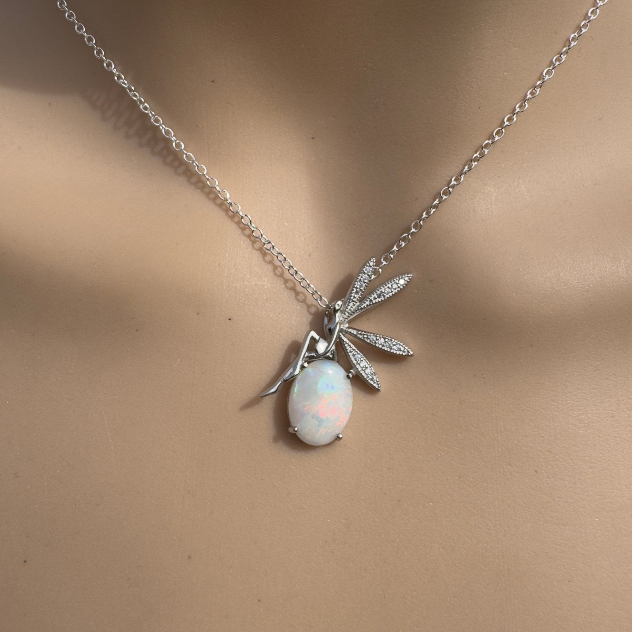 2ct Coober Pedy Opal Pendant Necklace ~ 'Flinders Chase Fairy' | 925 Sterling Silver | Solid Australian Opal
