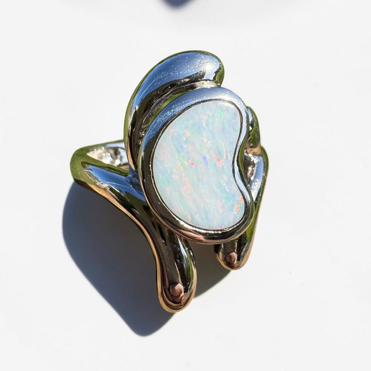 2ct Coober Pedy Opal Ring ~ 'Cloncurry Colour' | 925 Sterling Silver | Solid Australian Opal