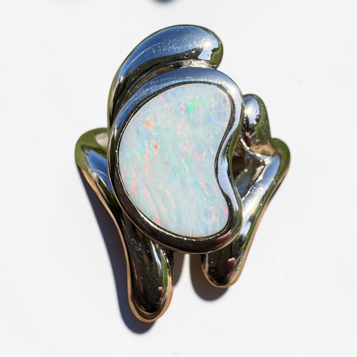 2ct Coober Pedy Opal Ring ~ 'Cloncurry Colour' | 925 Sterling Silver | Solid Australian Opal