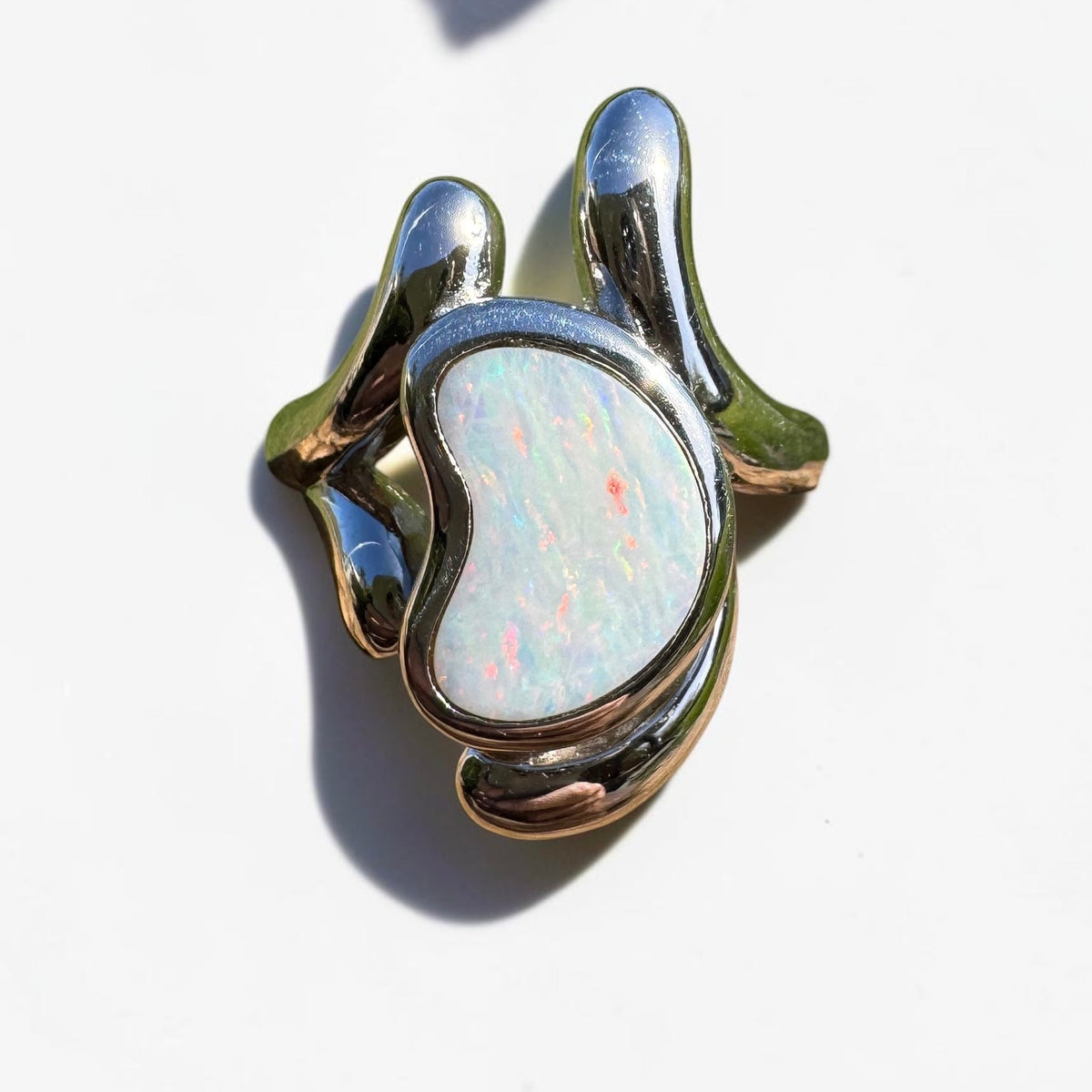 2ct Coober Pedy Opal Ring ~ 'Cloncurry Colour' | 925 Sterling Silver | Solid Australian Opal