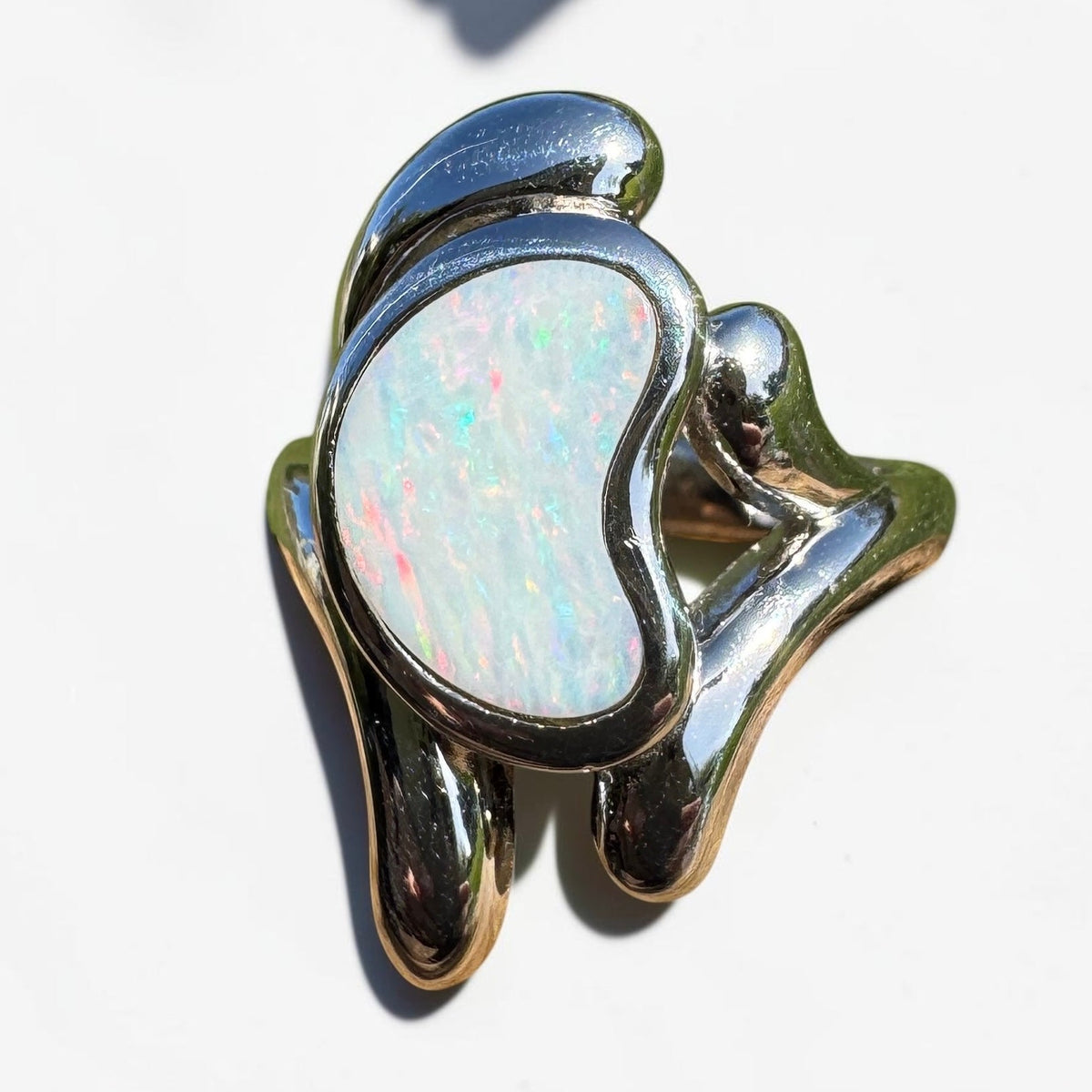2ct Coober Pedy Opal Ring ~ 'Cloncurry Colour' | 925 Sterling Silver | Solid Australian Opal