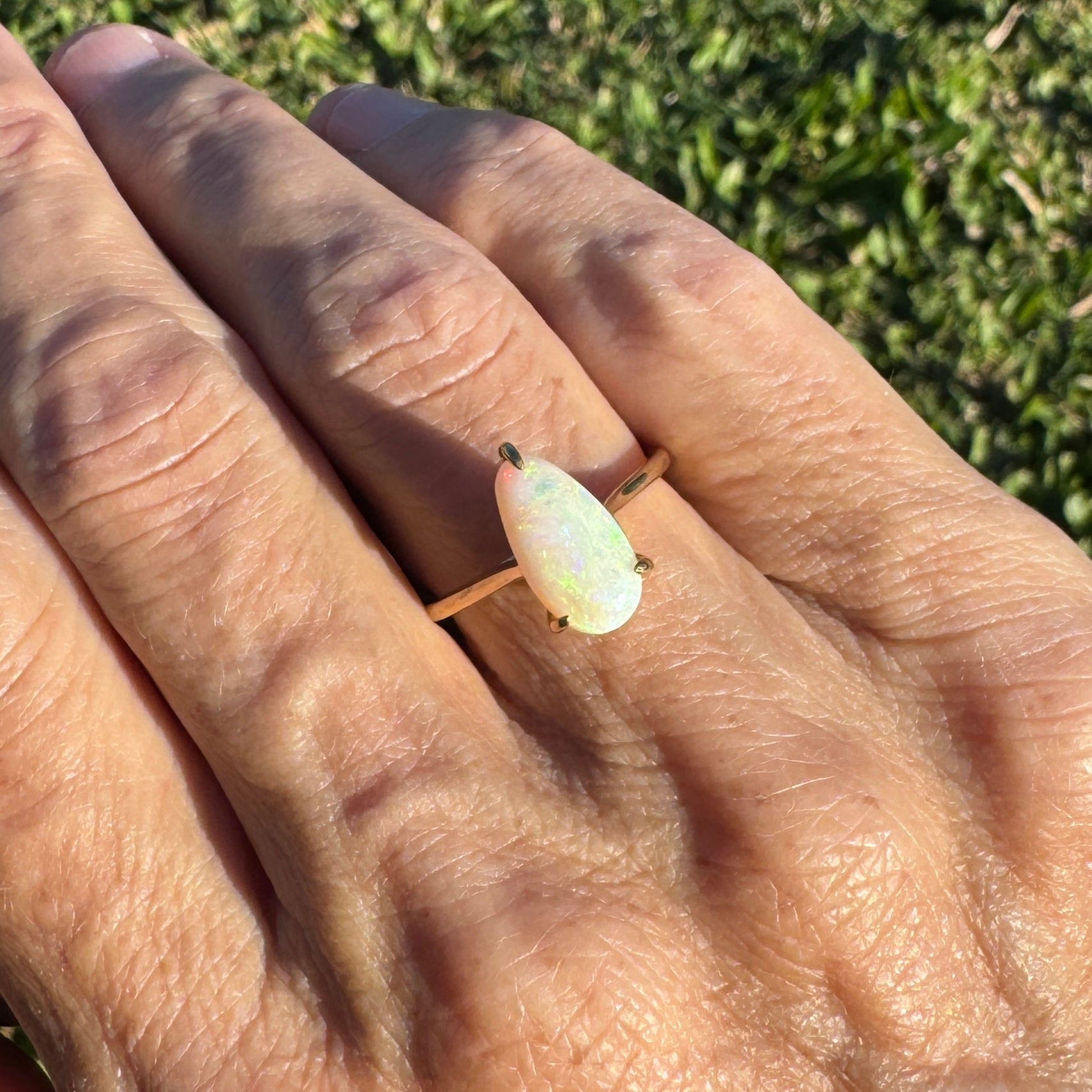 2ct Coober Pedy Opal Ring ~ 'Coober’s Calling' | 9ct Yellow Gold | Solid Australian Opal