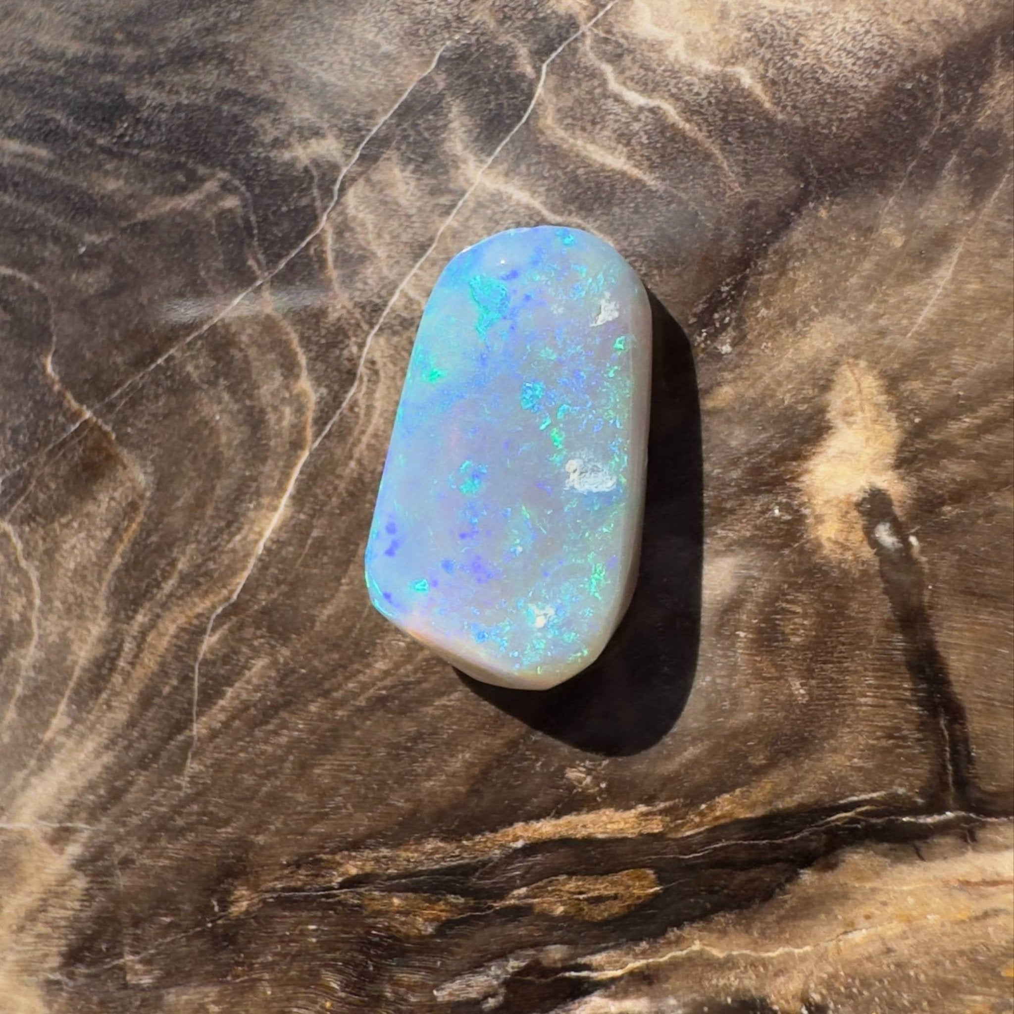 2ct Hand - cut Solid Lightning Ridge Semi Black Opal