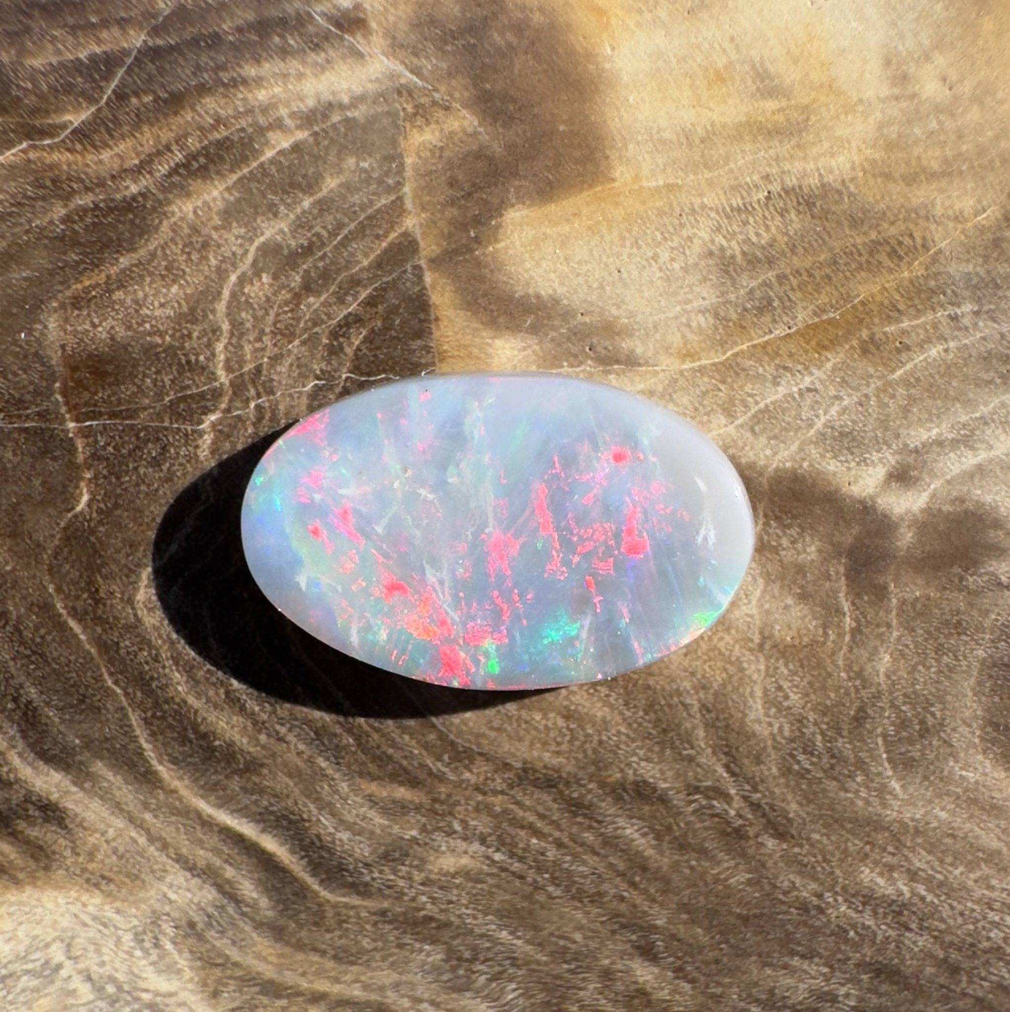 2ct Hand - cut Solid Lightning Ridge Semi Black Opal