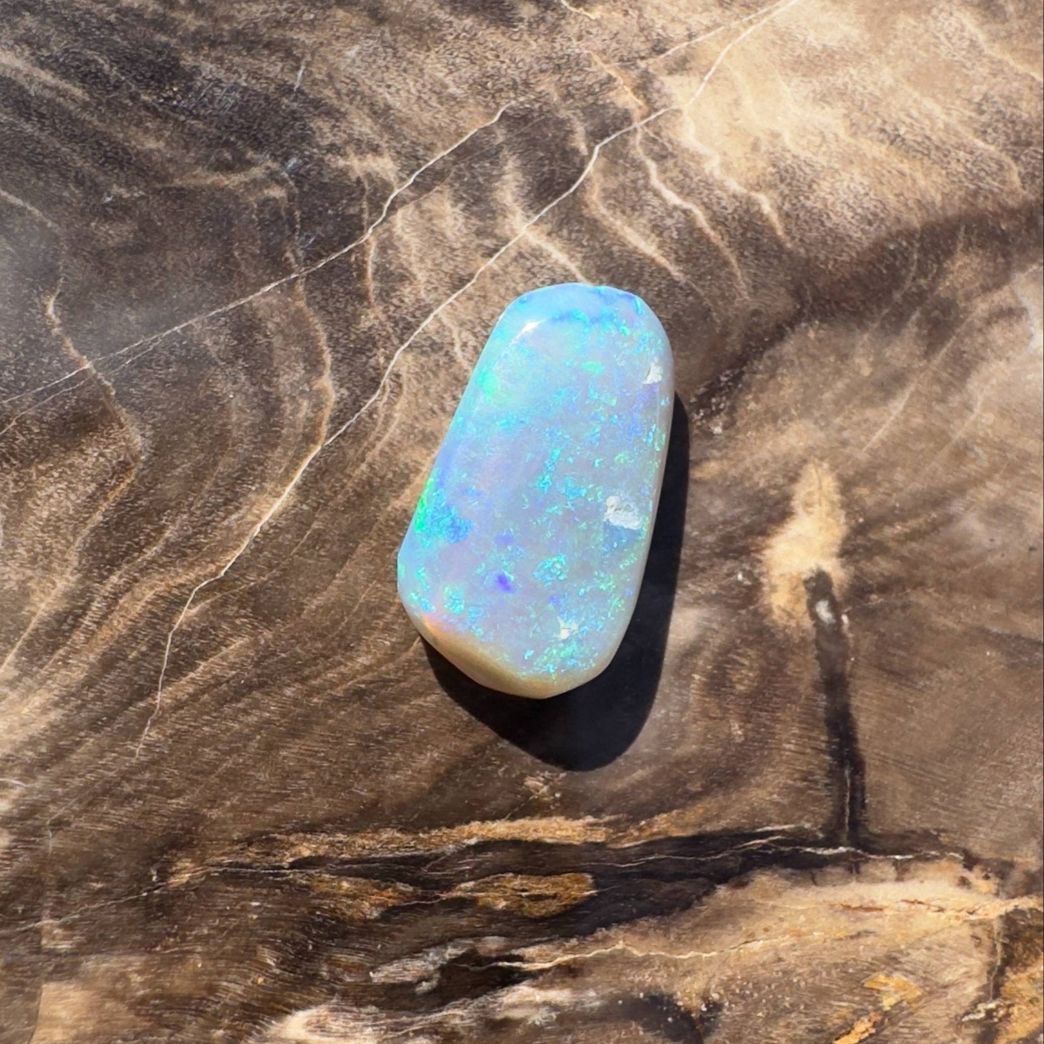 2ct Hand - cut Solid Lightning Ridge Semi Black Opal