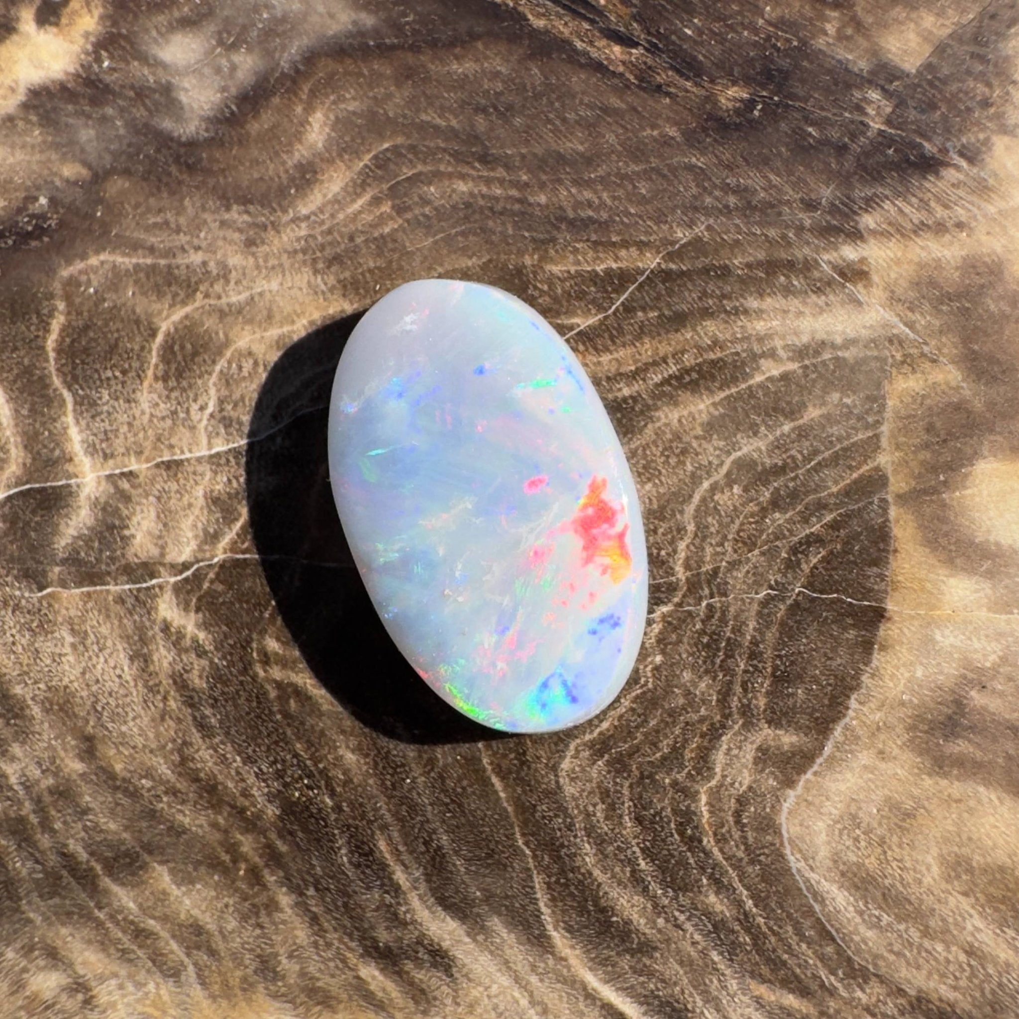 2ct Hand - cut Solid Lightning Ridge Semi Black Opal