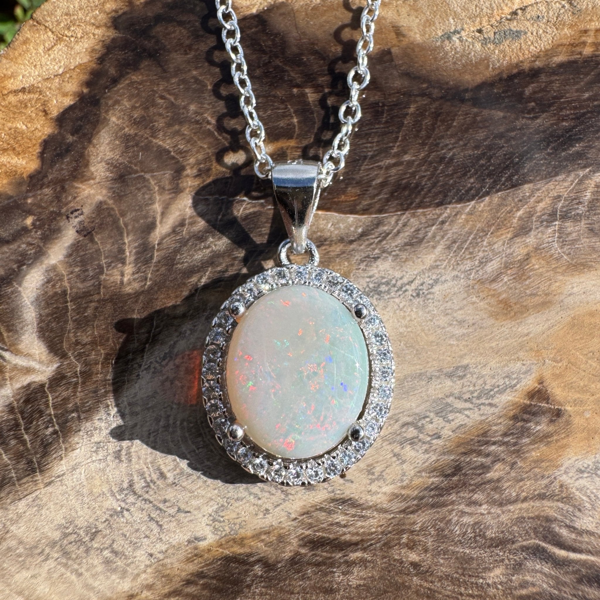 2ct Lightning Ridge Opal Pendant Necklace ~ 'Mulga Shimmer' | 925 Sterling Silver | Solid Australian Opal