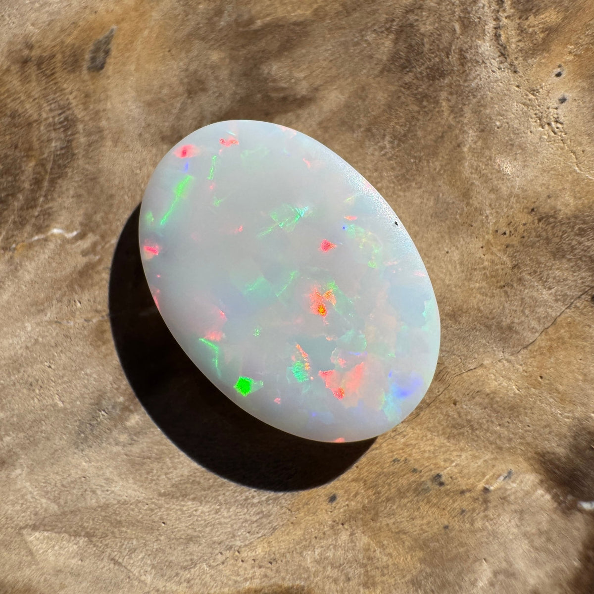 2ct Lightning Ridge White Opal | Solid Australian Opal | Hand-Cut