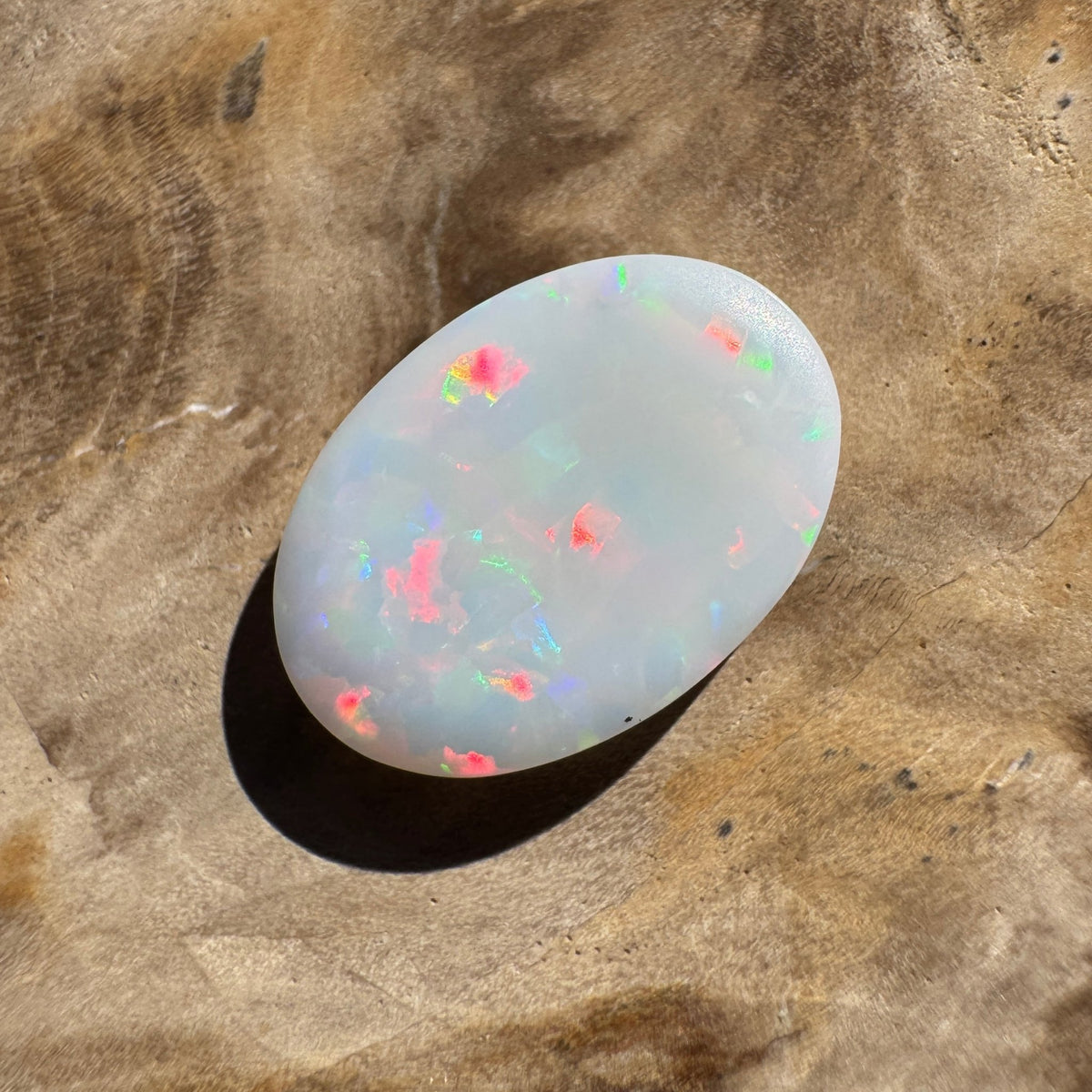 2ct Lightning Ridge White Opal | Solid Australian Opal | Hand-Cut