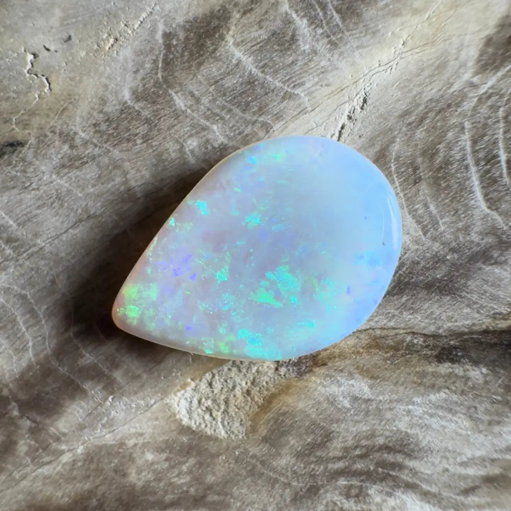 Iridescent opal cabochon.