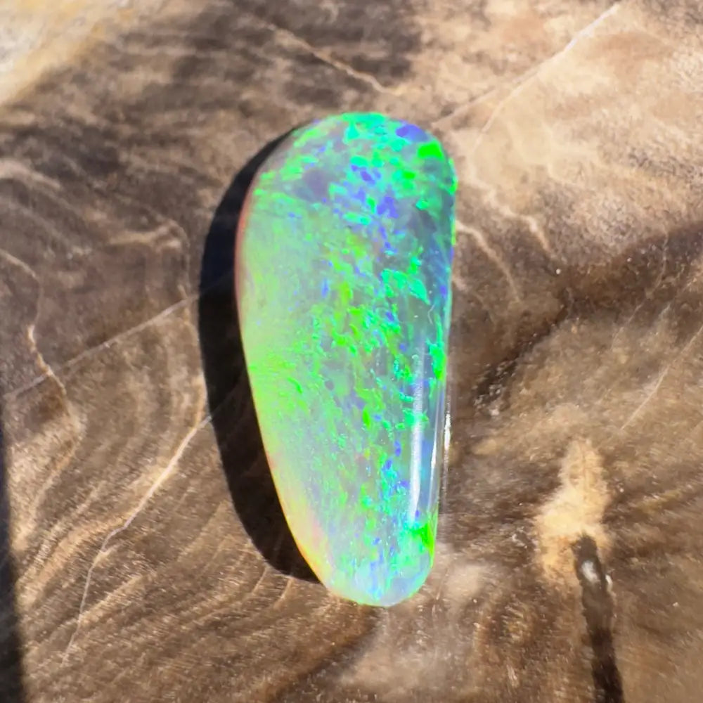 Iridescent opal gemstone.
