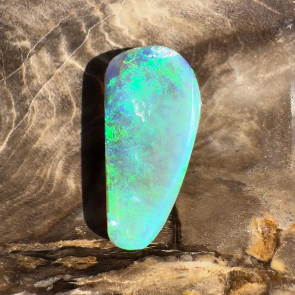 Iridescent opal gemstone.