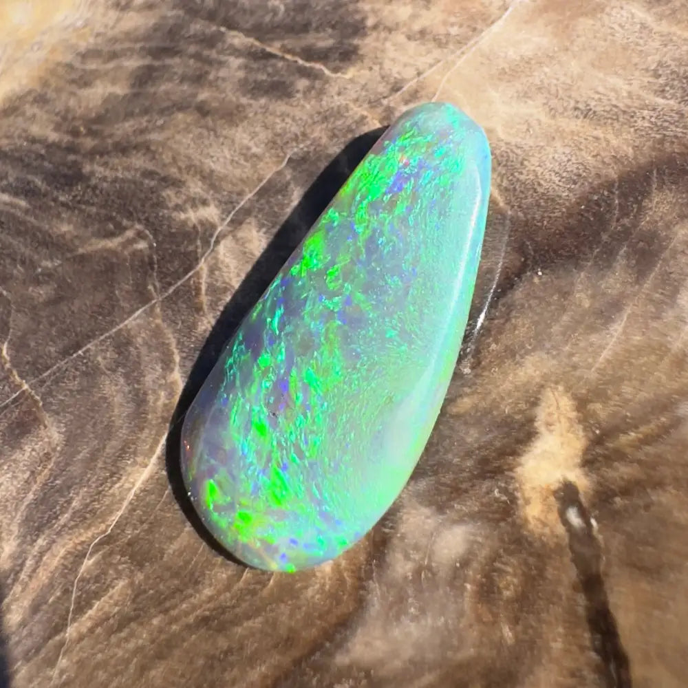Iridescent opal gemstone.