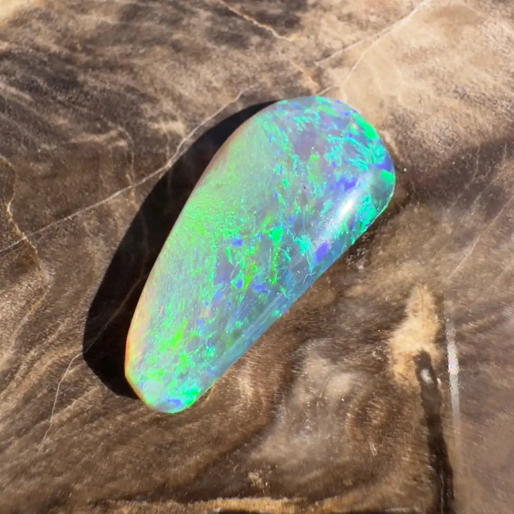 Iridescent opal gemstone.