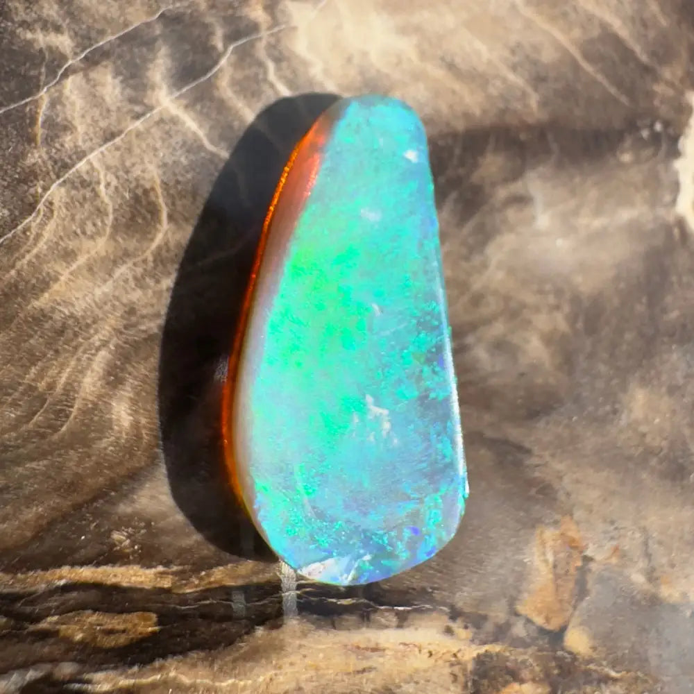 Iridescent opal gemstone.