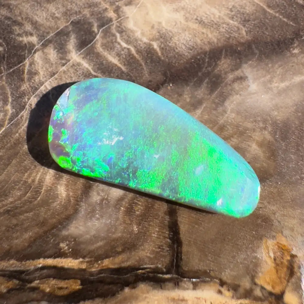 Iridescent green and blue opal.