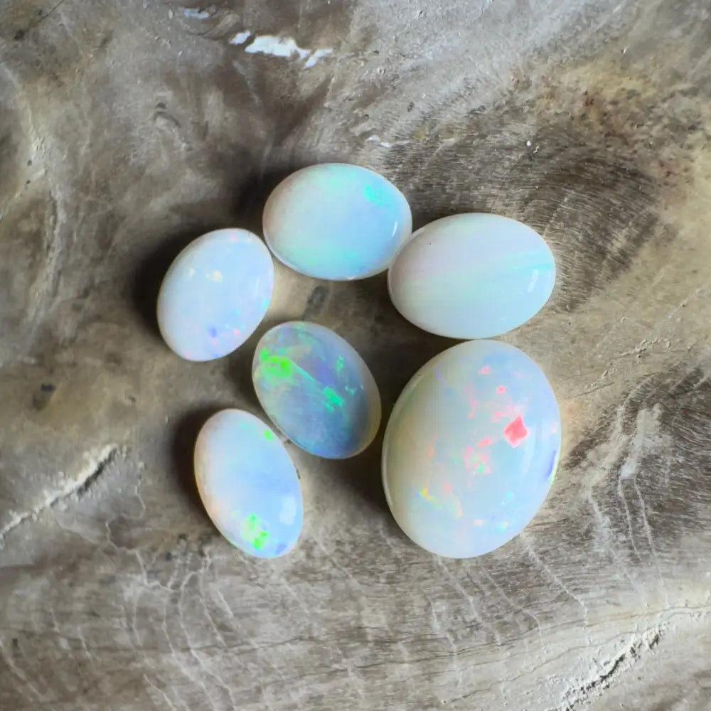Collection of oval opals.