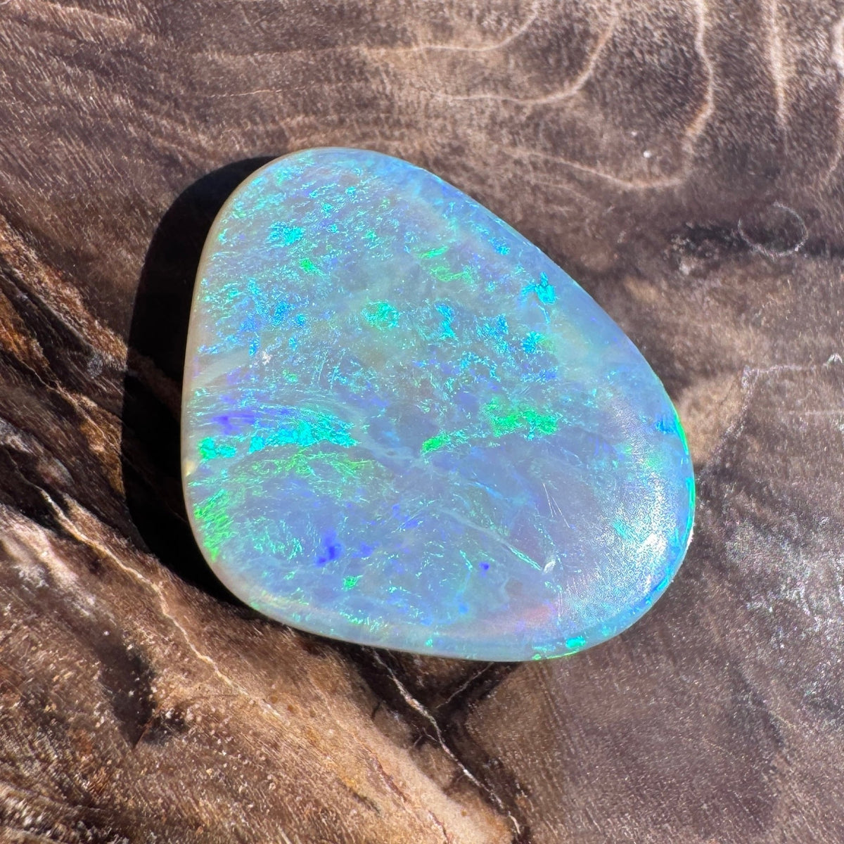 3.1ct Lightning Ridge Freeform Semi Black Opal | Solid Australian Opal | Hand-Cut