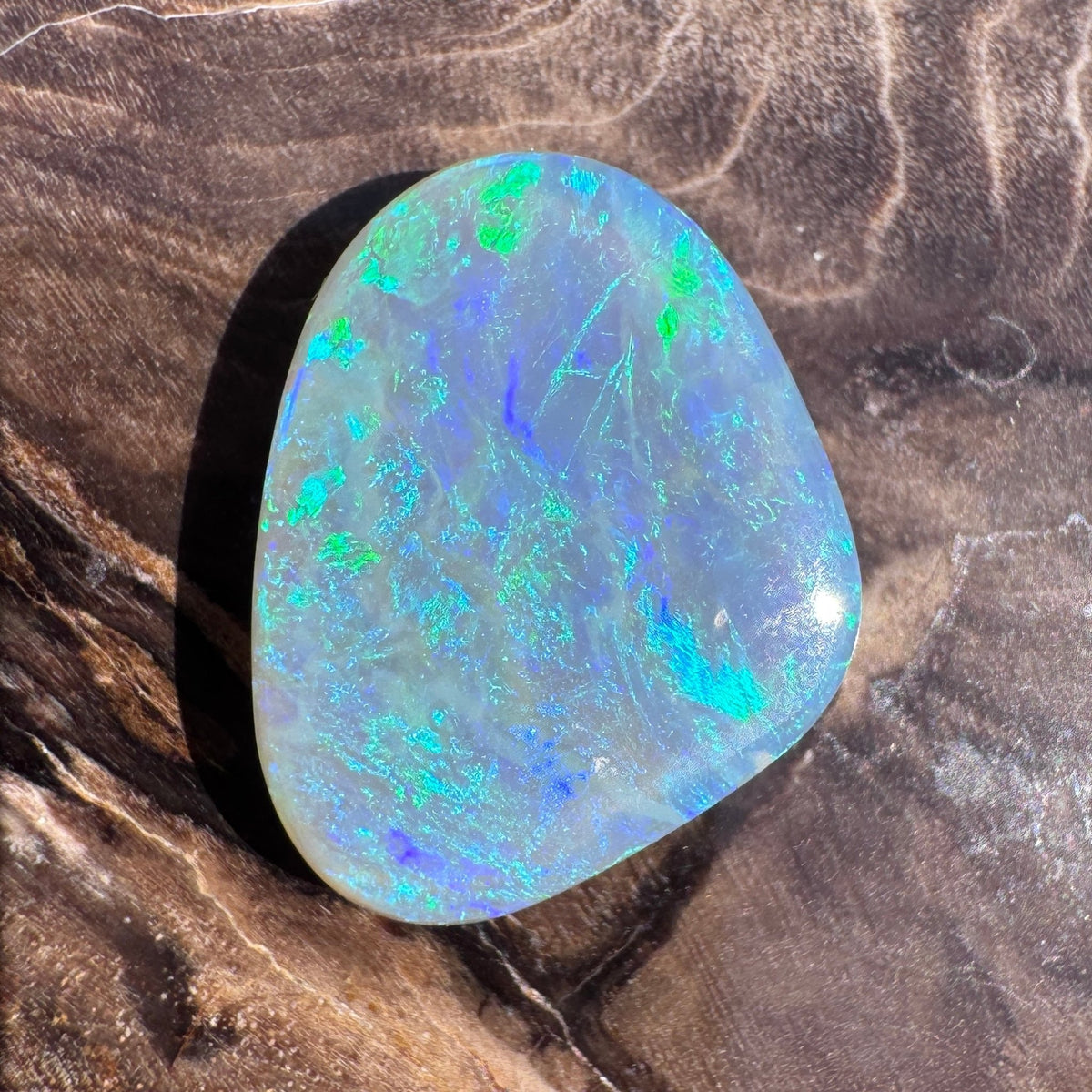 3.1ct Lightning Ridge Freeform Semi Black Opal | Solid Australian Opal | Hand-Cut