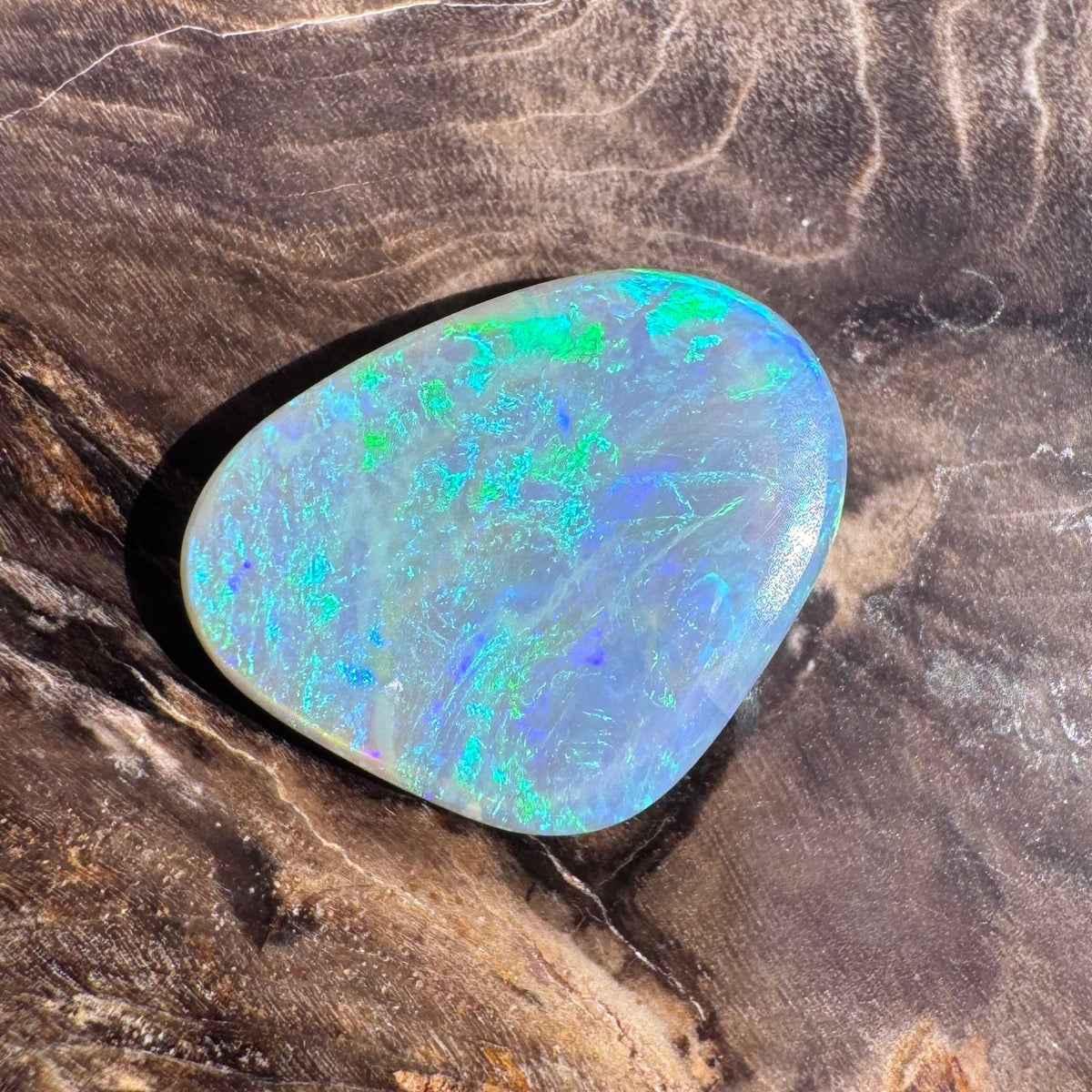 3.1ct Lightning Ridge Freeform Semi Black Opal | Solid Australian Opal | Hand-Cut