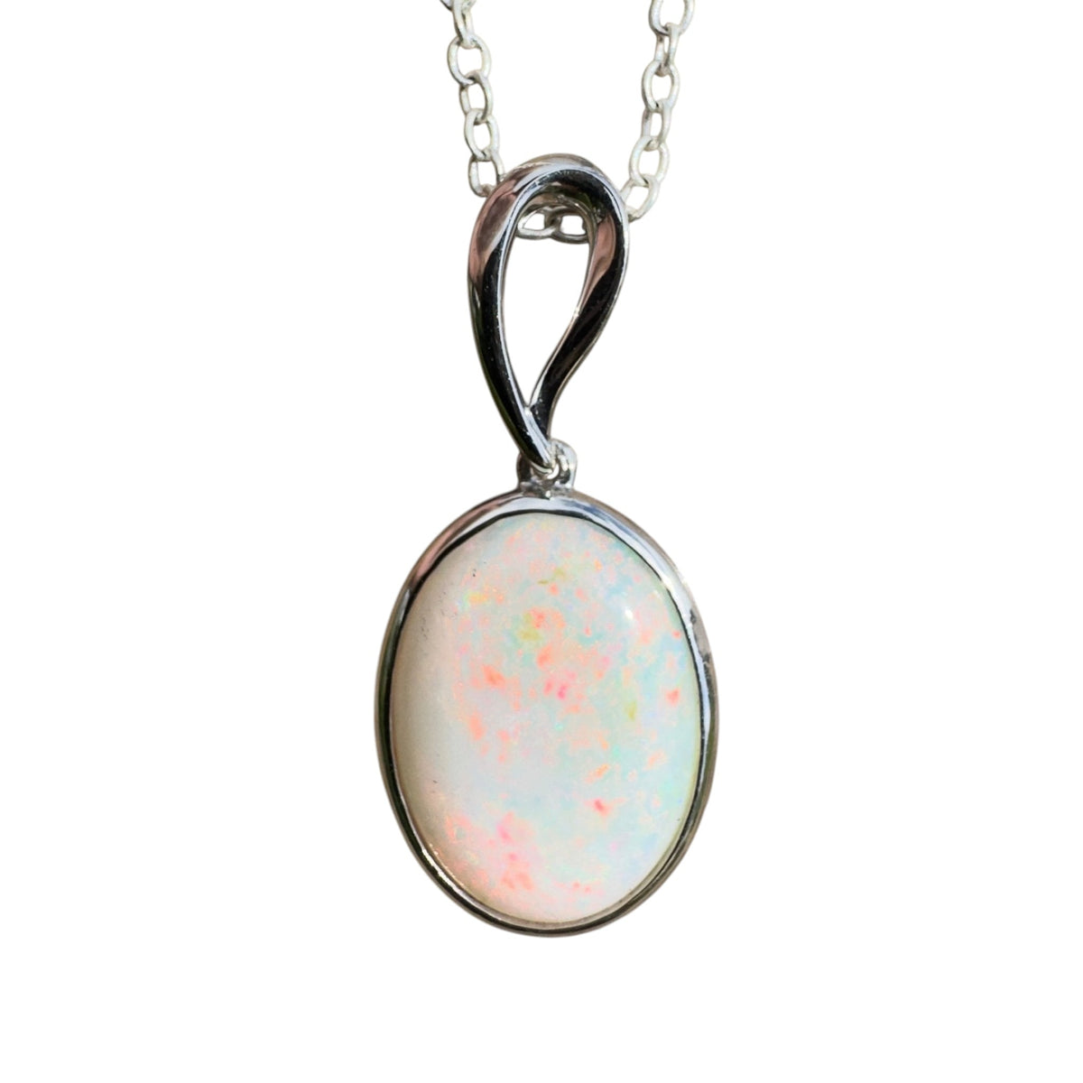 3.3ct Coober Pedy Opal Pendant Necklace ~ 'Chambers Gorge Ember' | 925 Sterling Silver | Solid Australian Opal