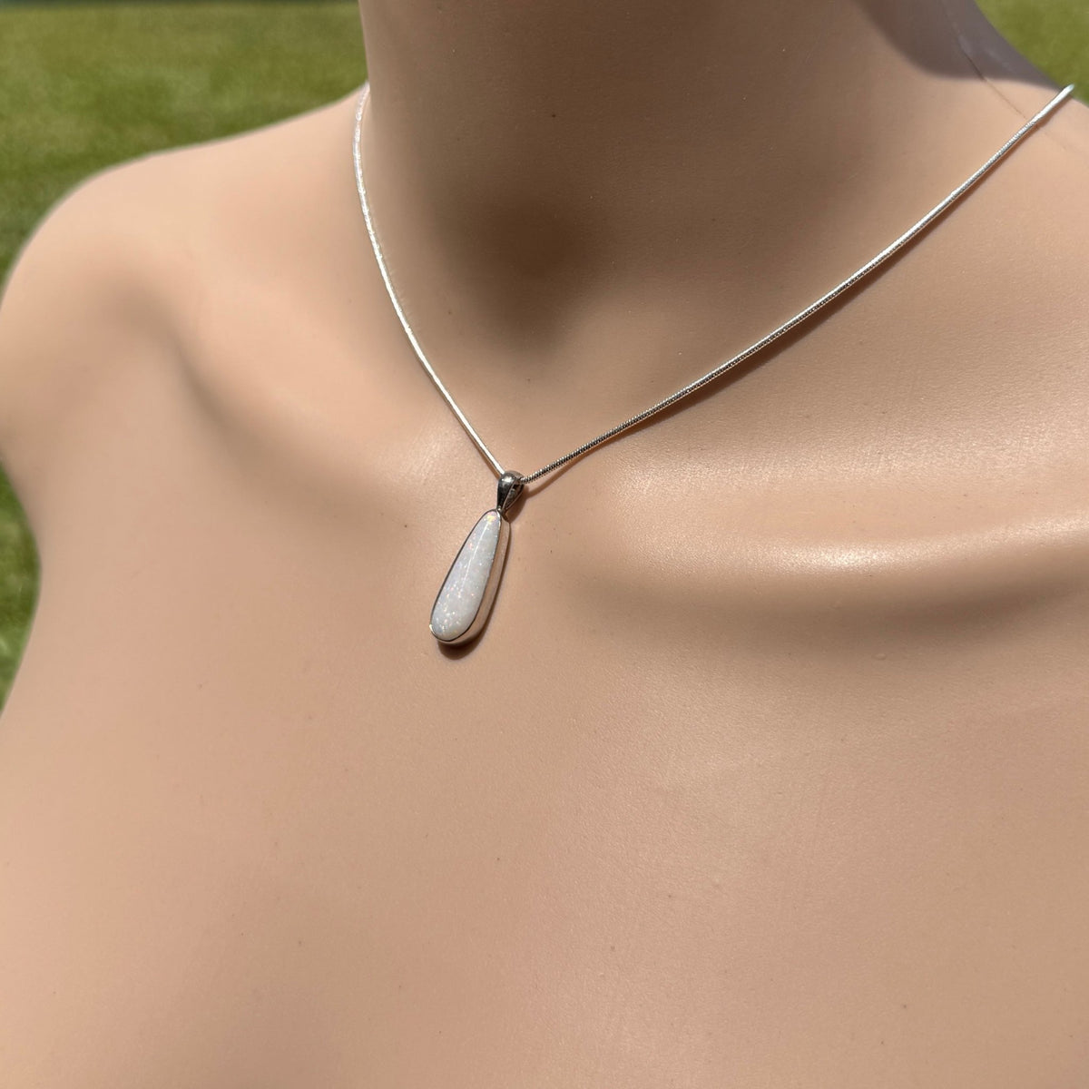 3.6ct Coober Pedy Opal Pendant Necklace ~ 'Hopetoun Fire' | 925 Sterling Silver | Solid Australian Opal