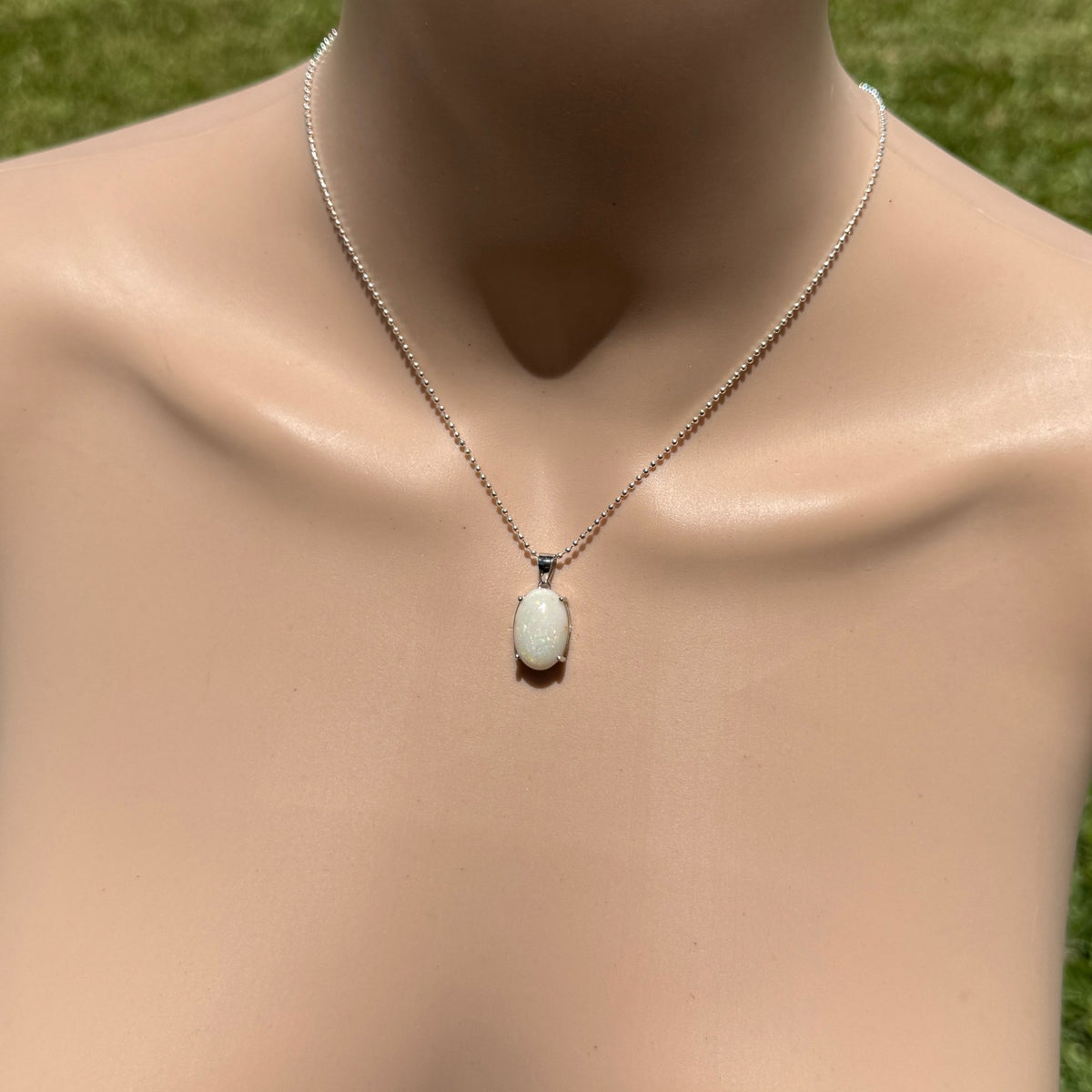 3.6ct Coober Pedy Opal Pendant Necklace ~ 'Walyunga Glow' | 925 Sterling Silver | Solid Australian Opal
