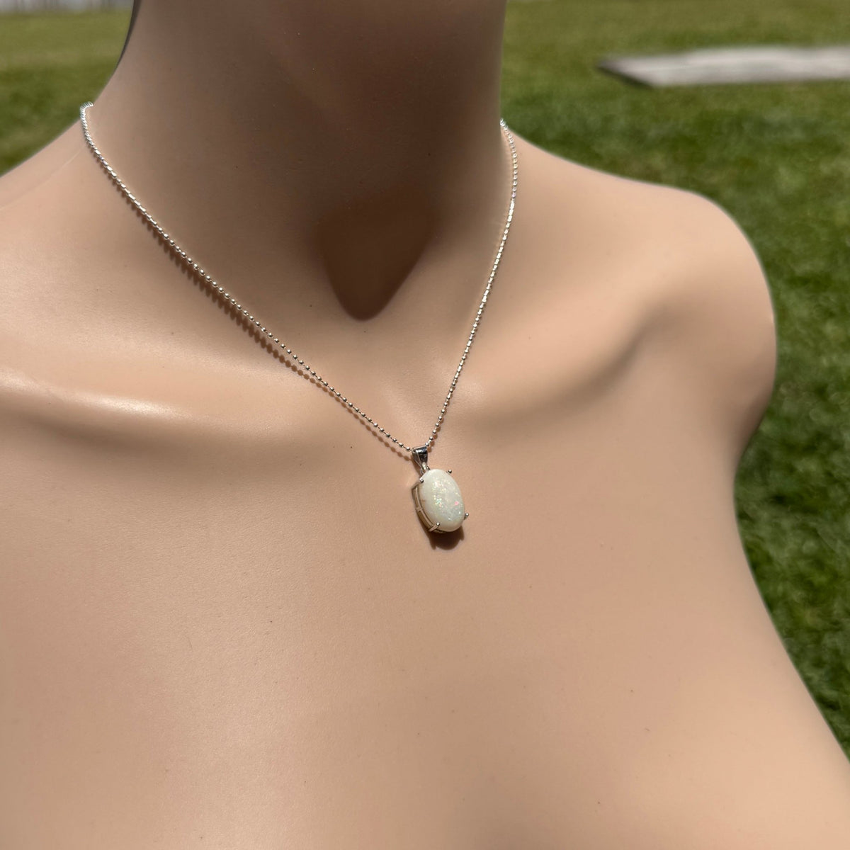 3.6ct Coober Pedy Opal Pendant Necklace ~ 'Walyunga Glow' | 925 Sterling Silver | Solid Australian Opal