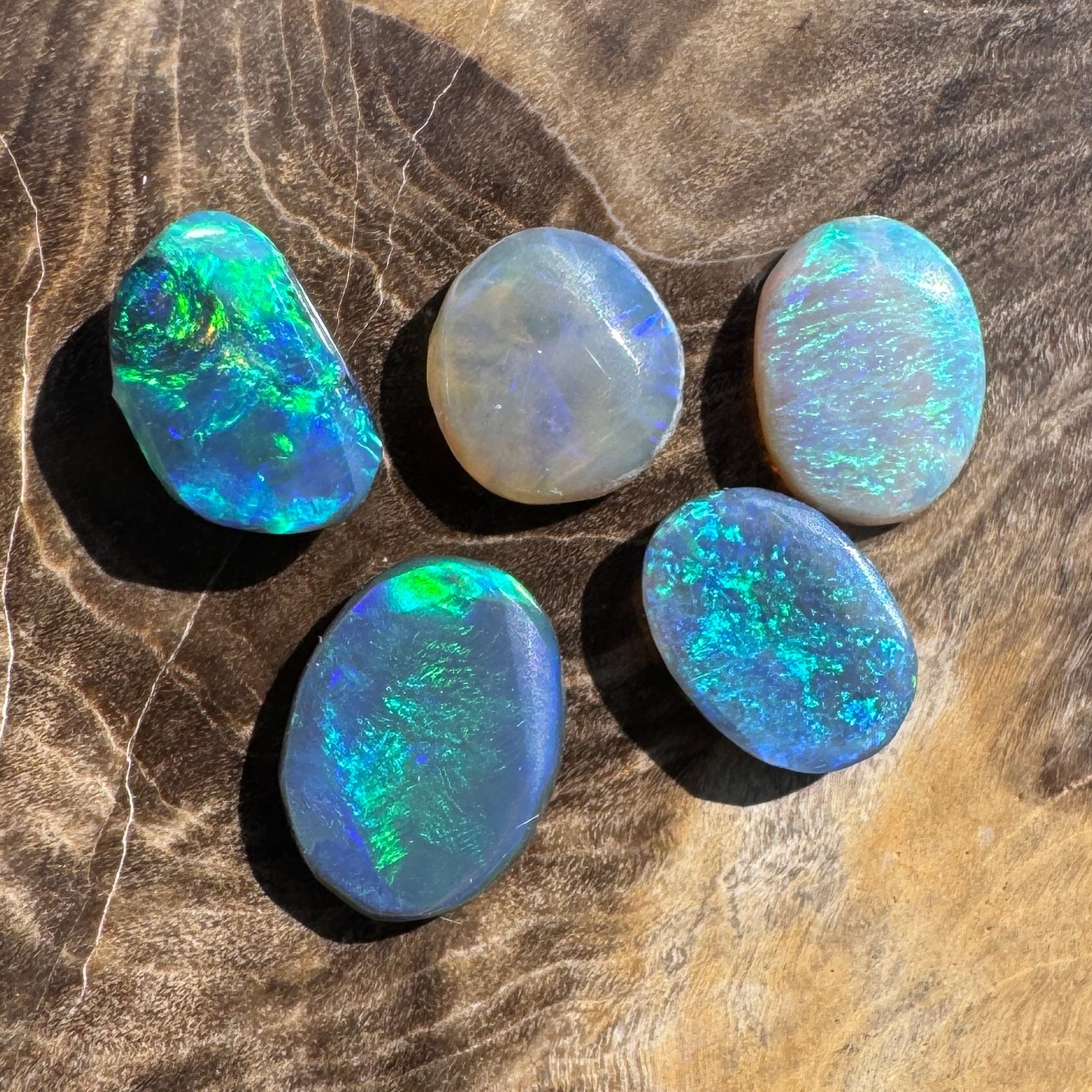 3.6CT Hand - cut Solid Australian Lightning Ridge Semi Black Opal Parcel