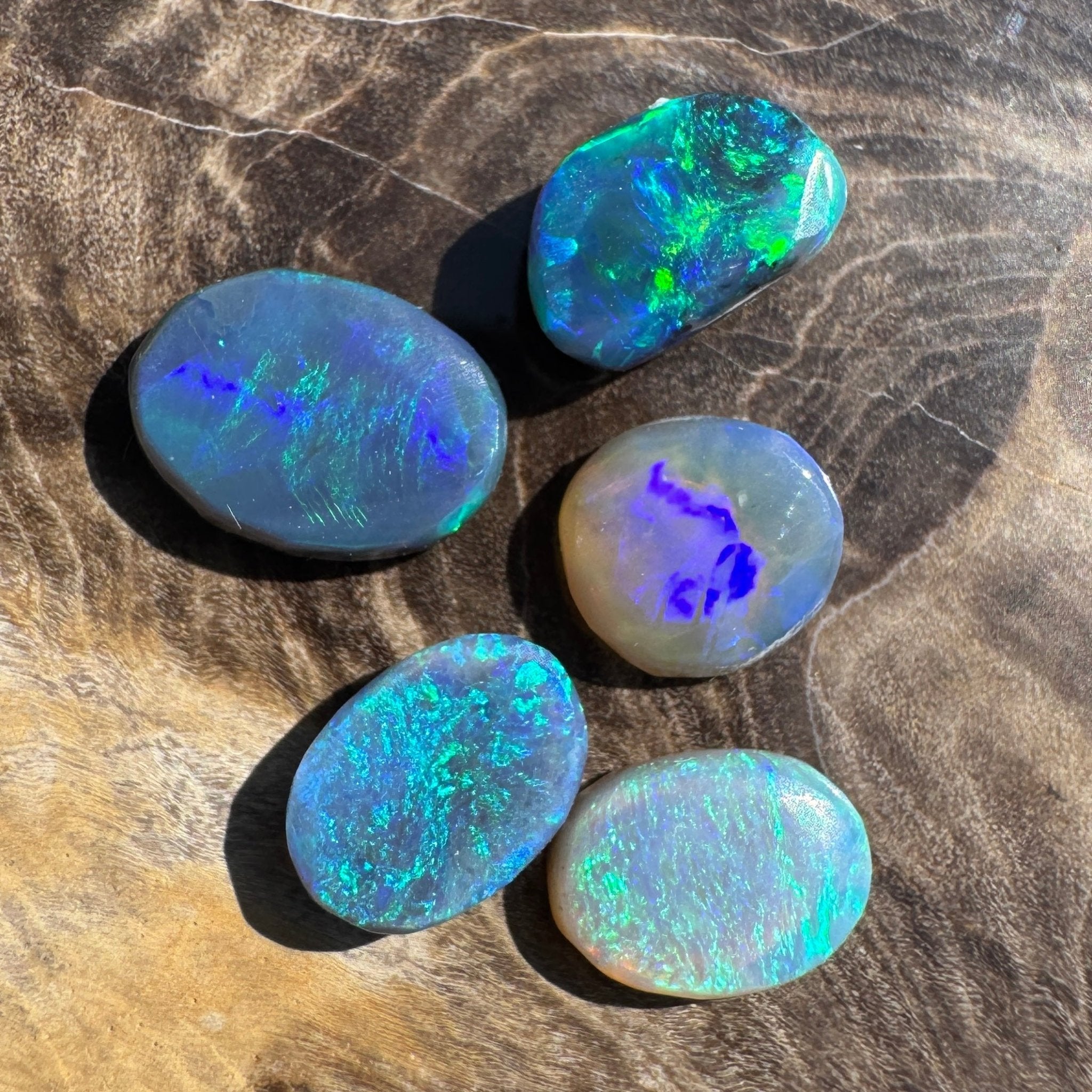 3.6CT Hand - cut Solid Australian Lightning Ridge Semi Black Opal Parcel