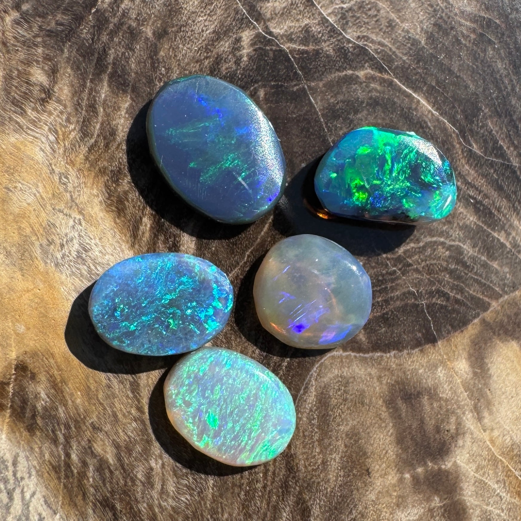 3.6CT Hand - cut Solid Australian Lightning Ridge Semi Black Opal Parcel