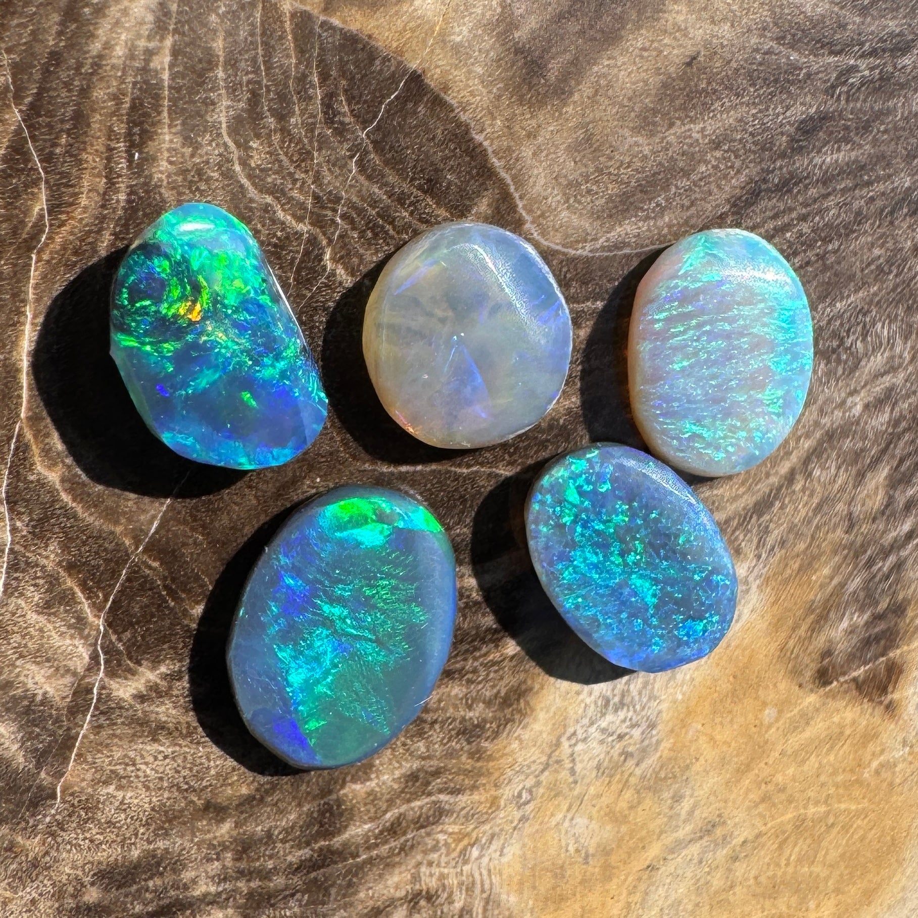 3.6CT Hand - cut Solid Australian Lightning Ridge Semi Black Opal Parcel