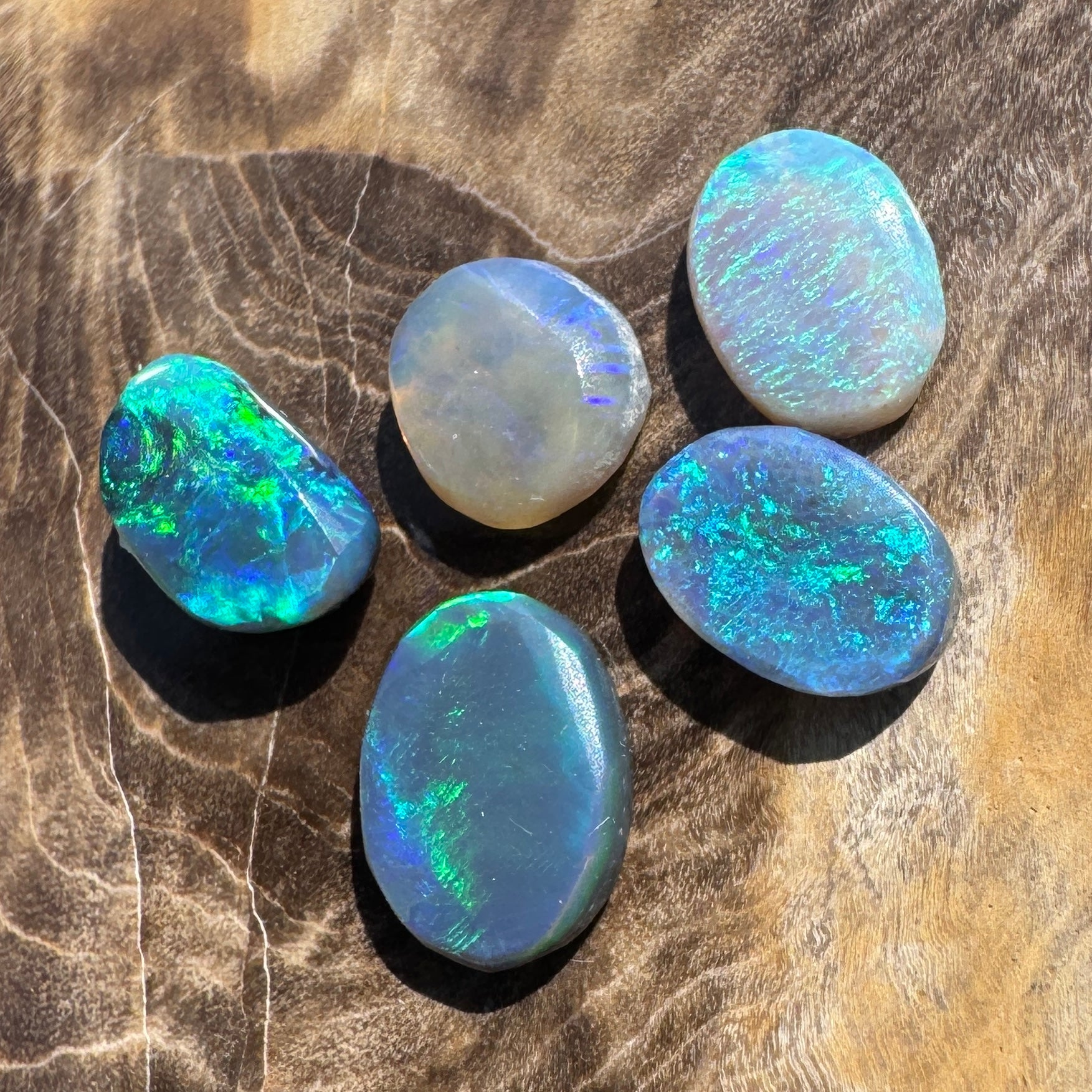 3.6CT Hand - cut Solid Australian Lightning Ridge Semi Black Opal Parcel