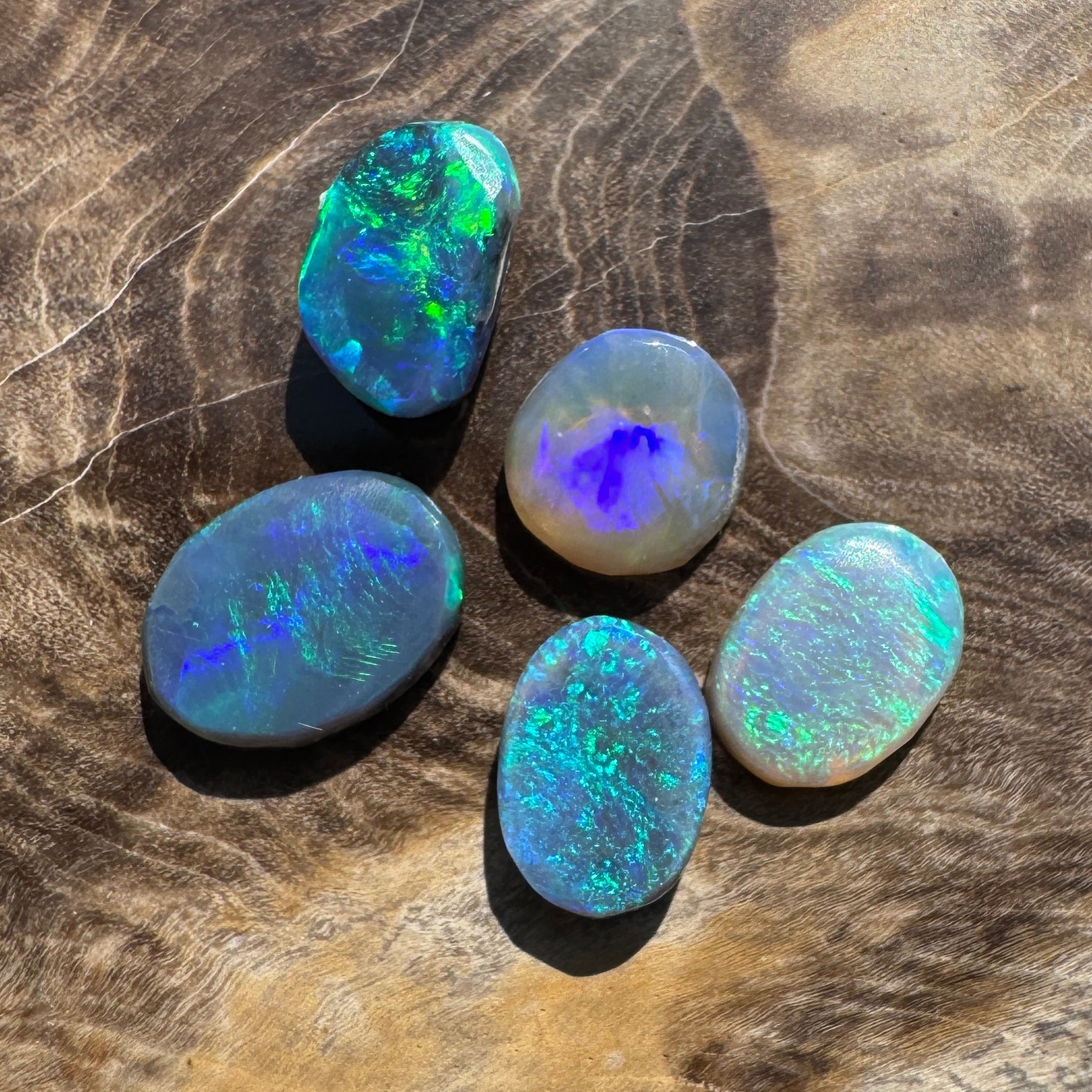 3.6CT Hand - cut Solid Australian Lightning Ridge Semi Black Opal Parcel