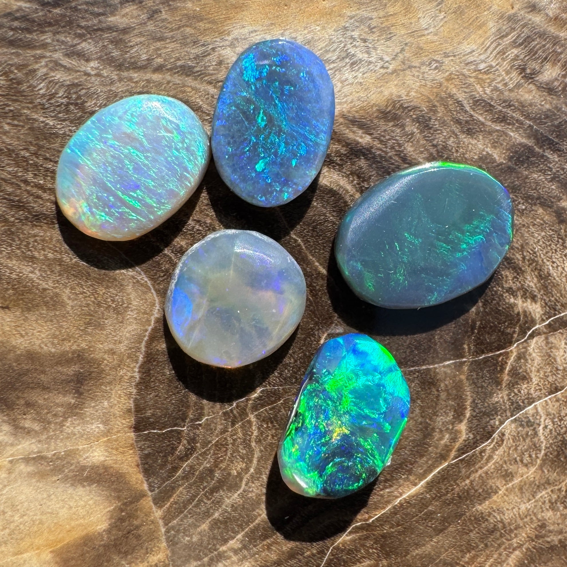 3.6CT Hand - cut Solid Australian Lightning Ridge Semi Black Opal Parcel