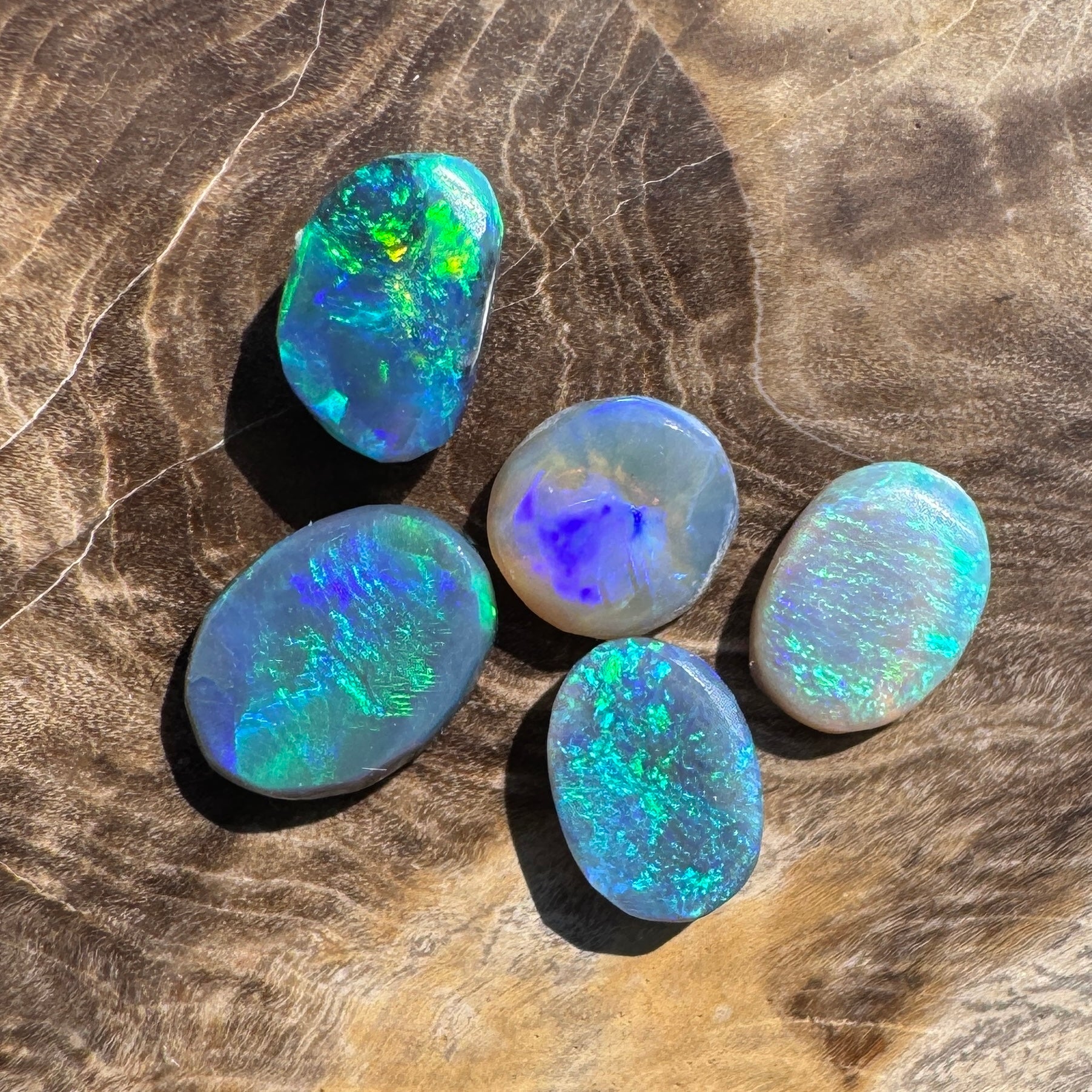 3.6CT Hand - cut Solid Australian Lightning Ridge Semi Black Opal Parcel
