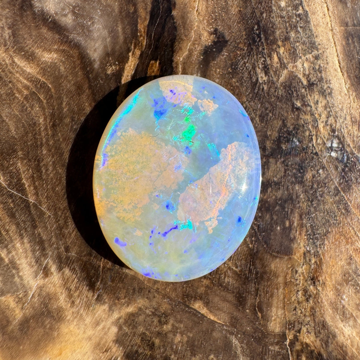 3.7ct Lightning Ridge Crystal Opal | Solid Australian Opal | Hand-Cut