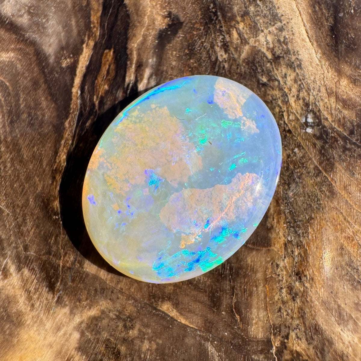 3.7ct Lightning Ridge Crystal Opal | Solid Australian Opal | Hand-Cut