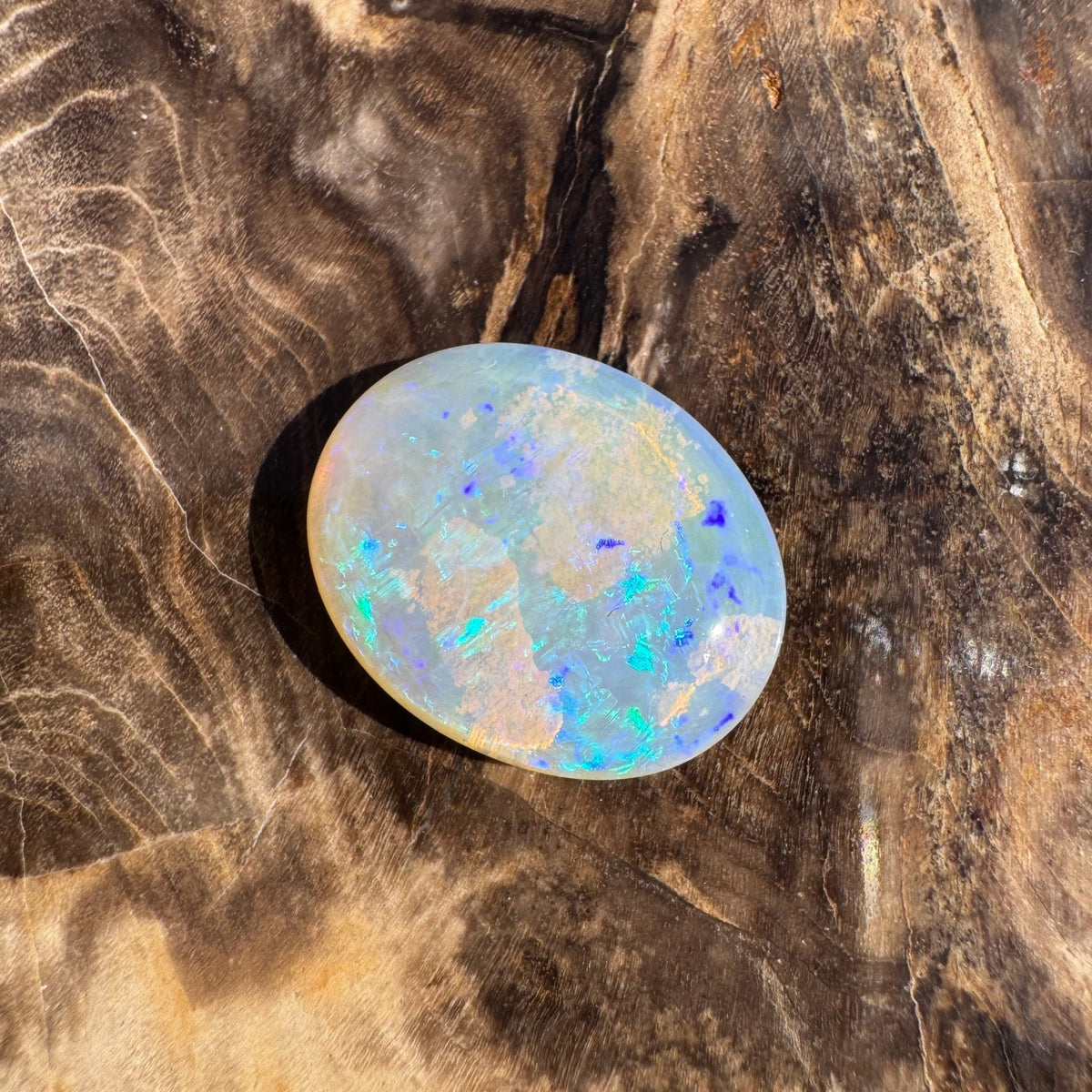 3.7ct Lightning Ridge Crystal Opal | Solid Australian Opal | Hand-Cut