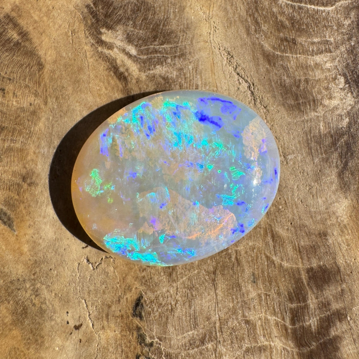 3.7ct Lightning Ridge Crystal Opal | Solid Australian Opal | Hand-Cut