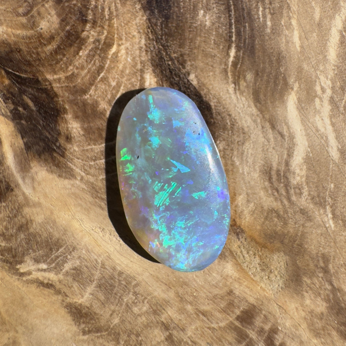 3.7ct Lightning Ridge Semi Black Opal | Solid Australian Opal | Hand-Cut