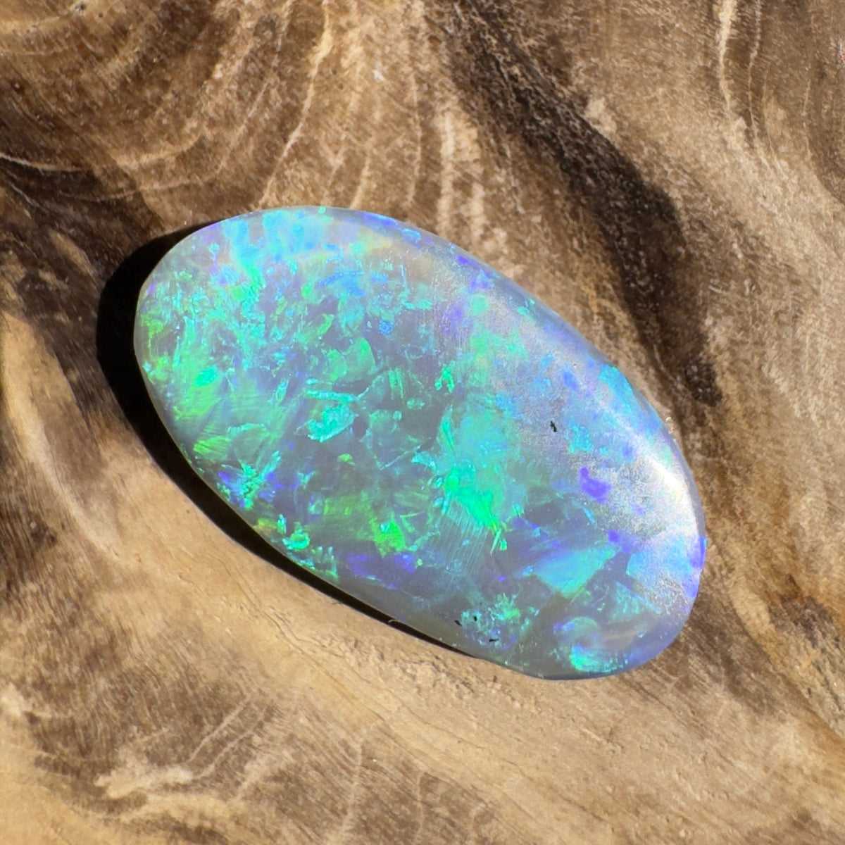 3.7ct Lightning Ridge Semi Black Opal | Solid Australian Opal | Hand-Cut