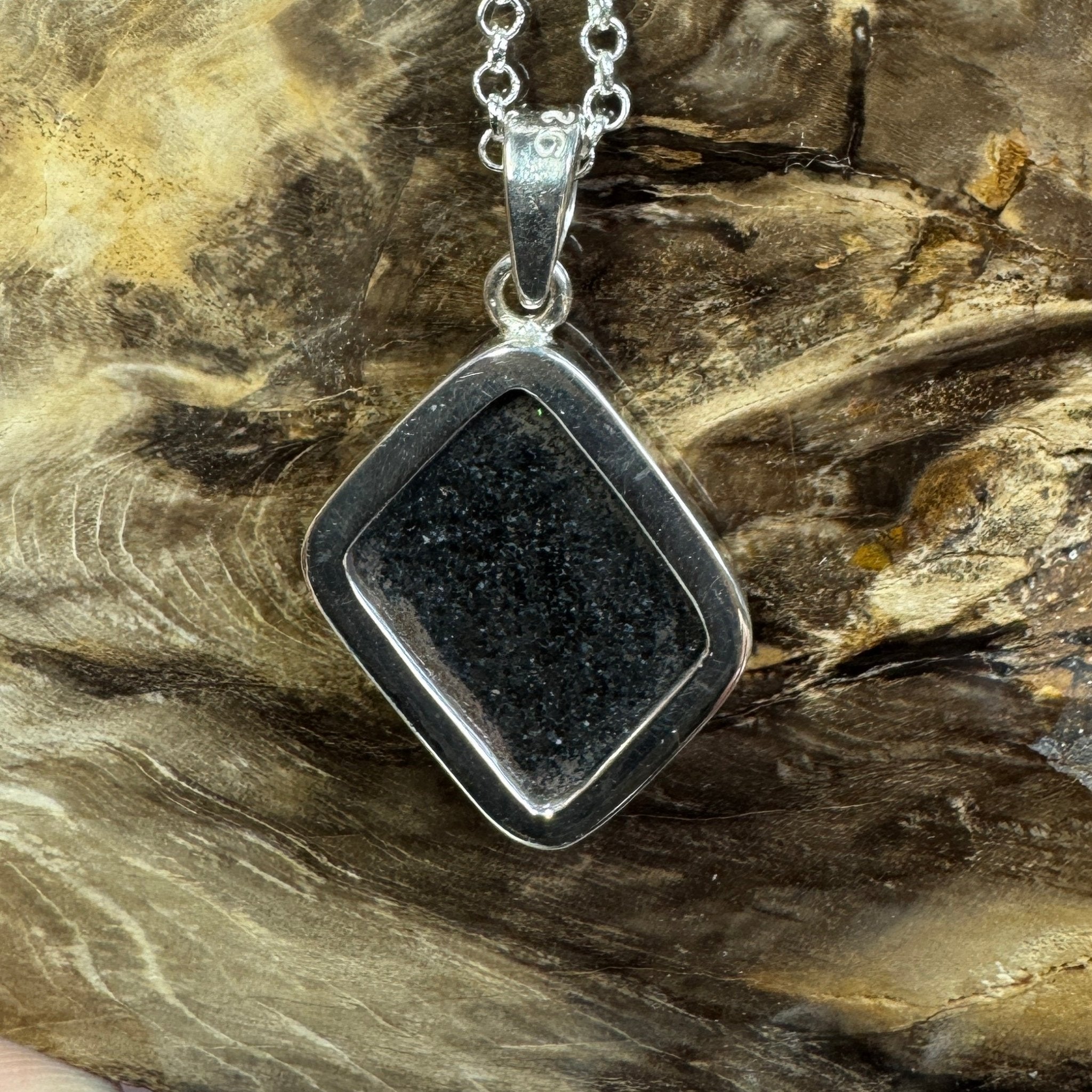 39ct Andamooka Matrix Opal 925 Silver Pendant