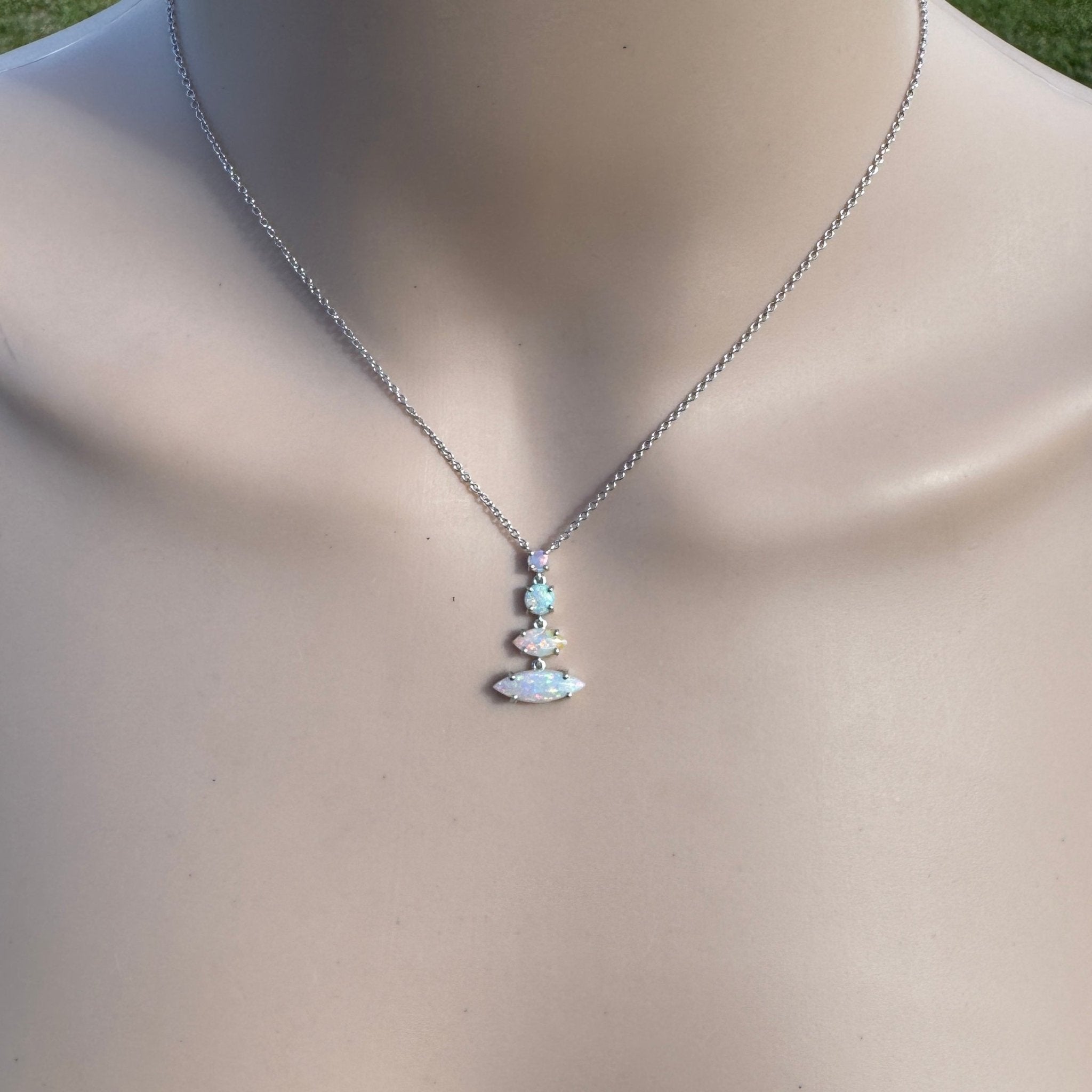 3ct Coober Pedy Opal Pendant Necklace ~ 'Arckaringa Rainbow' | 925 Sterling Silver | Solid Australian Opal