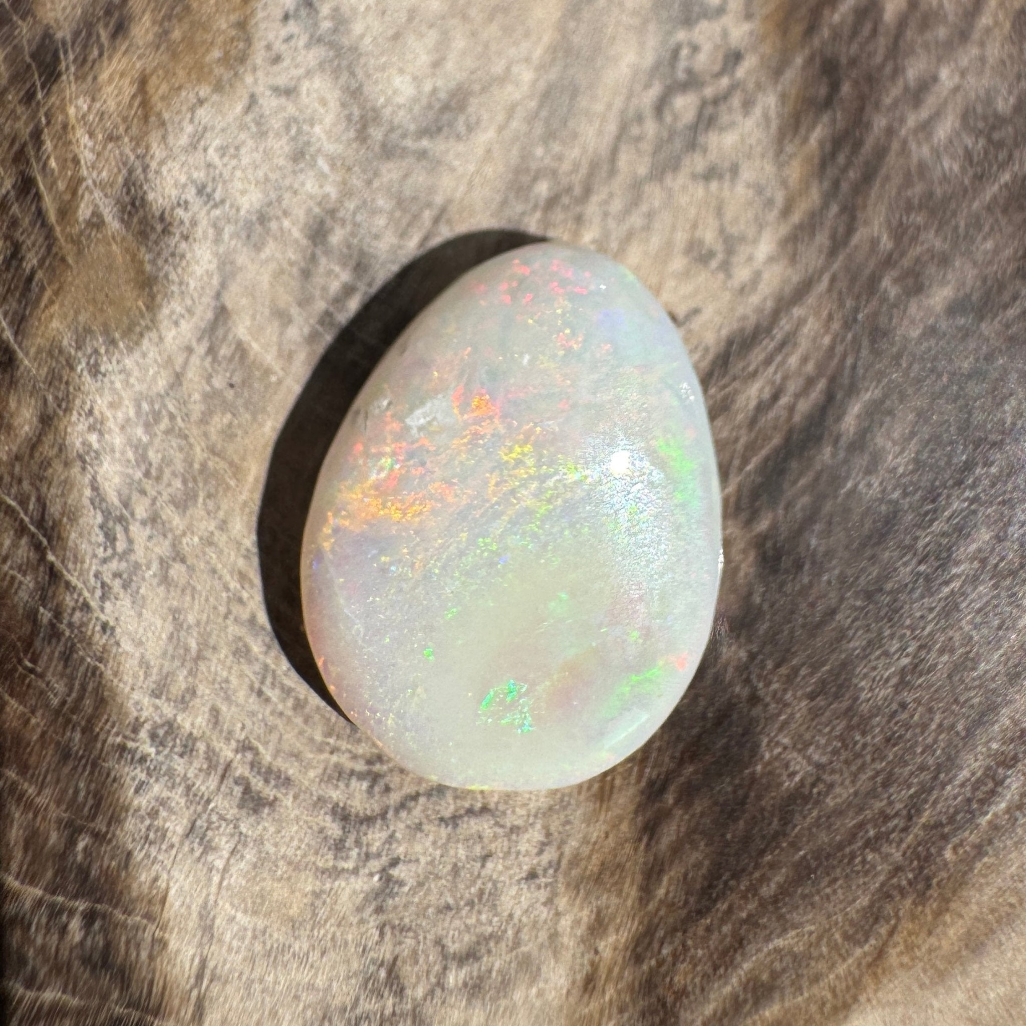 3ct Coober Pedy Pear Opal | Solid Australian Opal | Hand-Cut