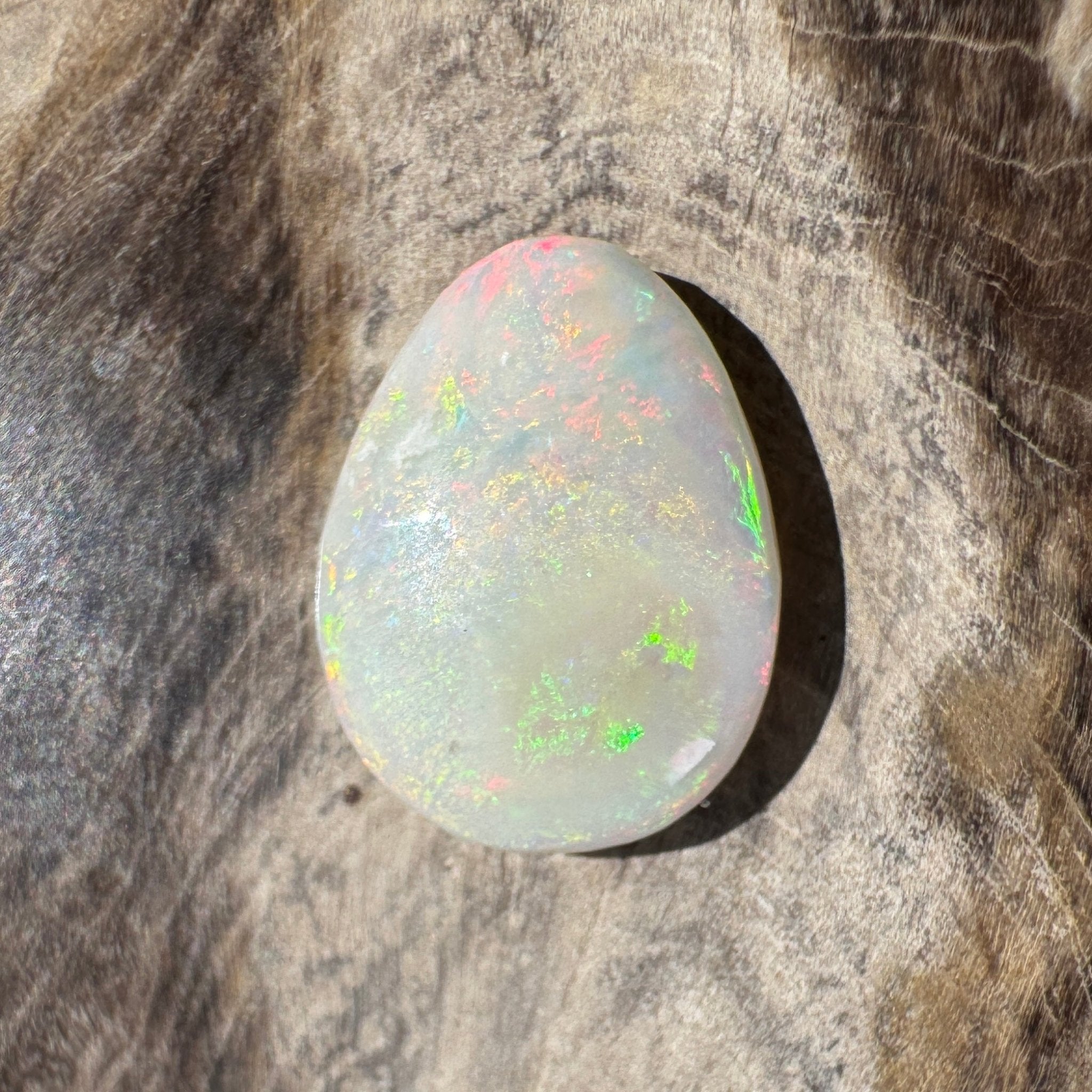 3ct Coober Pedy Pear Opal | Solid Australian Opal | Hand-Cut